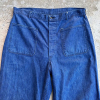 1940’s/50’s US Navy Denim Trousers 36” x 31”