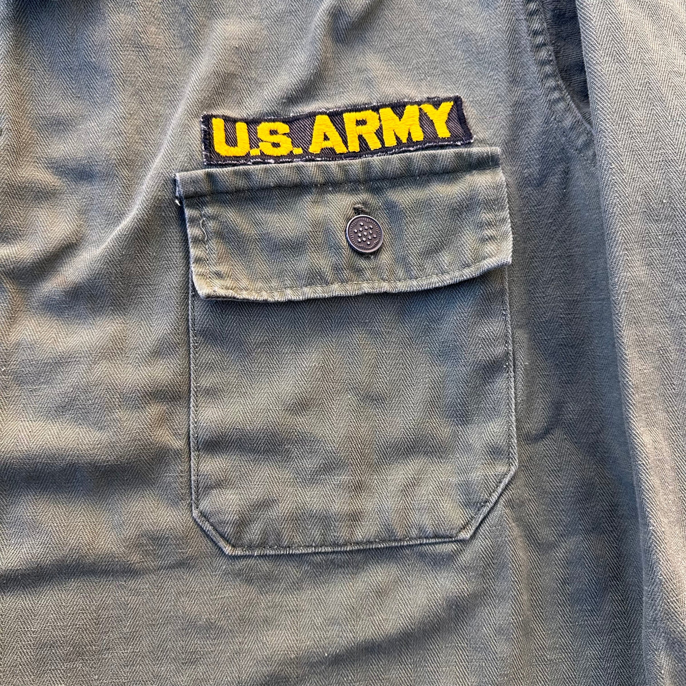 1950’s US Army Patched 13-Star Fatigue Shirt Large