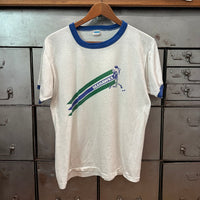 1970’s Champion Blue Bar Seattle Seahawks Ringer T-Shirt Medium