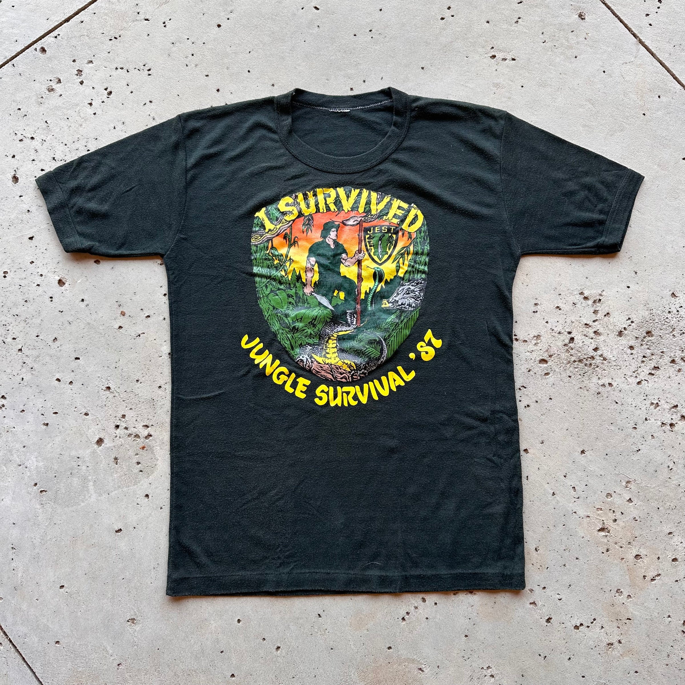 1980’s Jungle Environment Survival Training Camp T-Shirt Medium