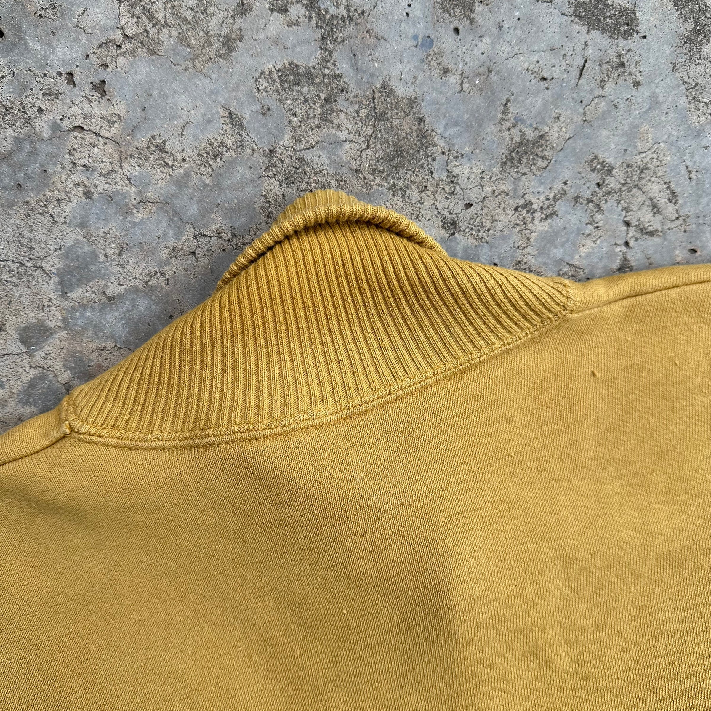 1960’s Purdue University Flock Print Shawl Collar Sweatshirt 24” Chest