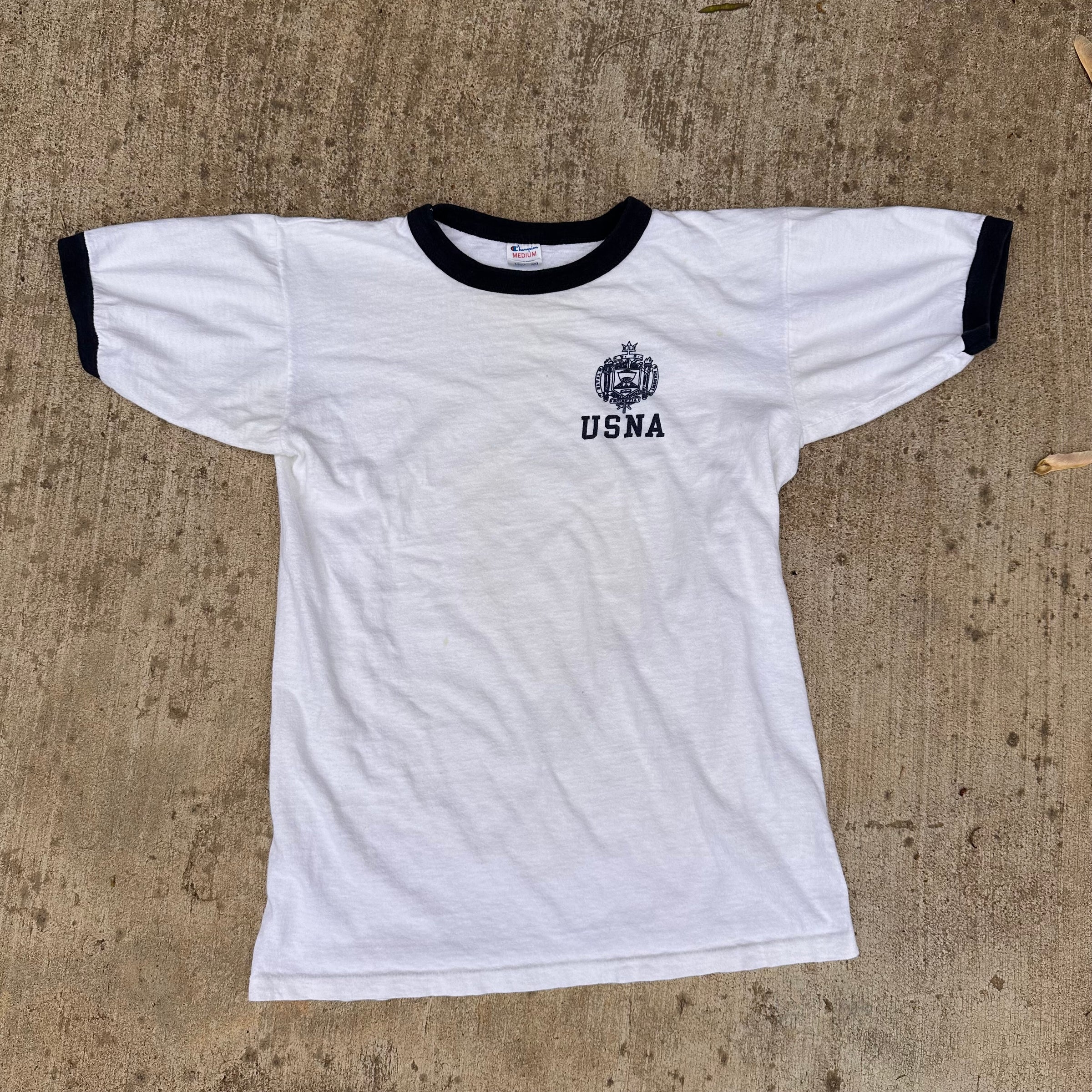 1980’s US Naval Academy Champion Ringer T-Shirt Small