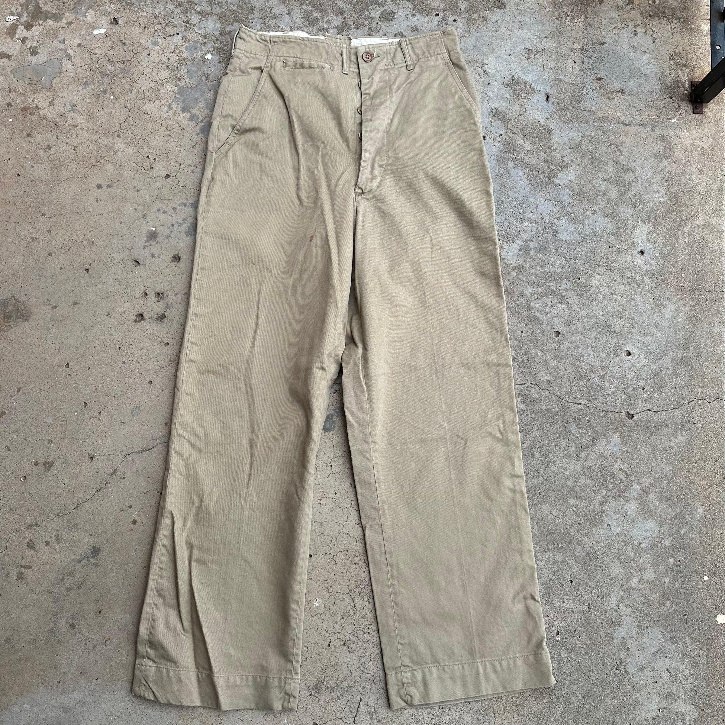 1940’s WWII US Army M-45 Khaki Pants 30” Waist