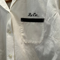 1960’s Japanese Made Cotton Military Souvenir Bowling Shirt 24” Chest