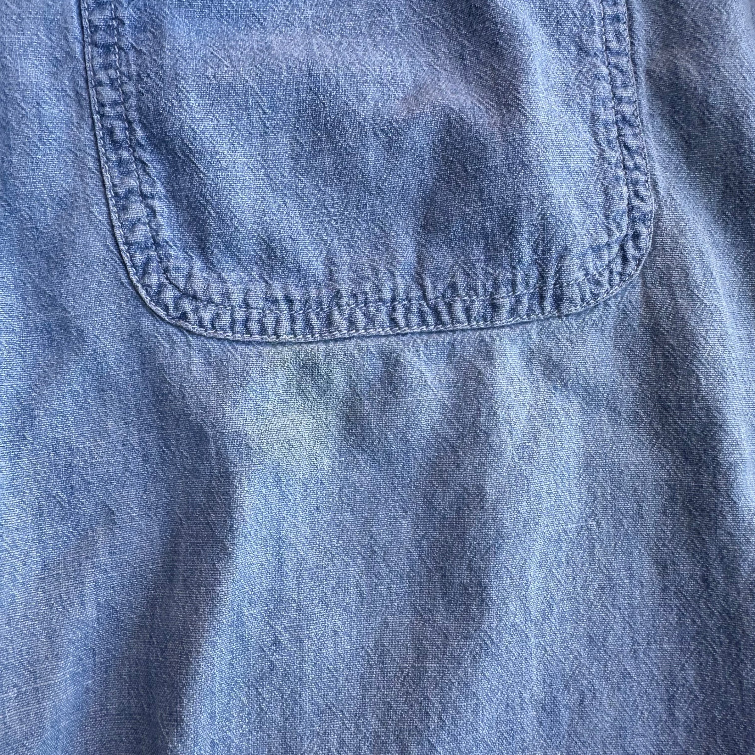 1990’s RRL Chambray Work Shirt Large