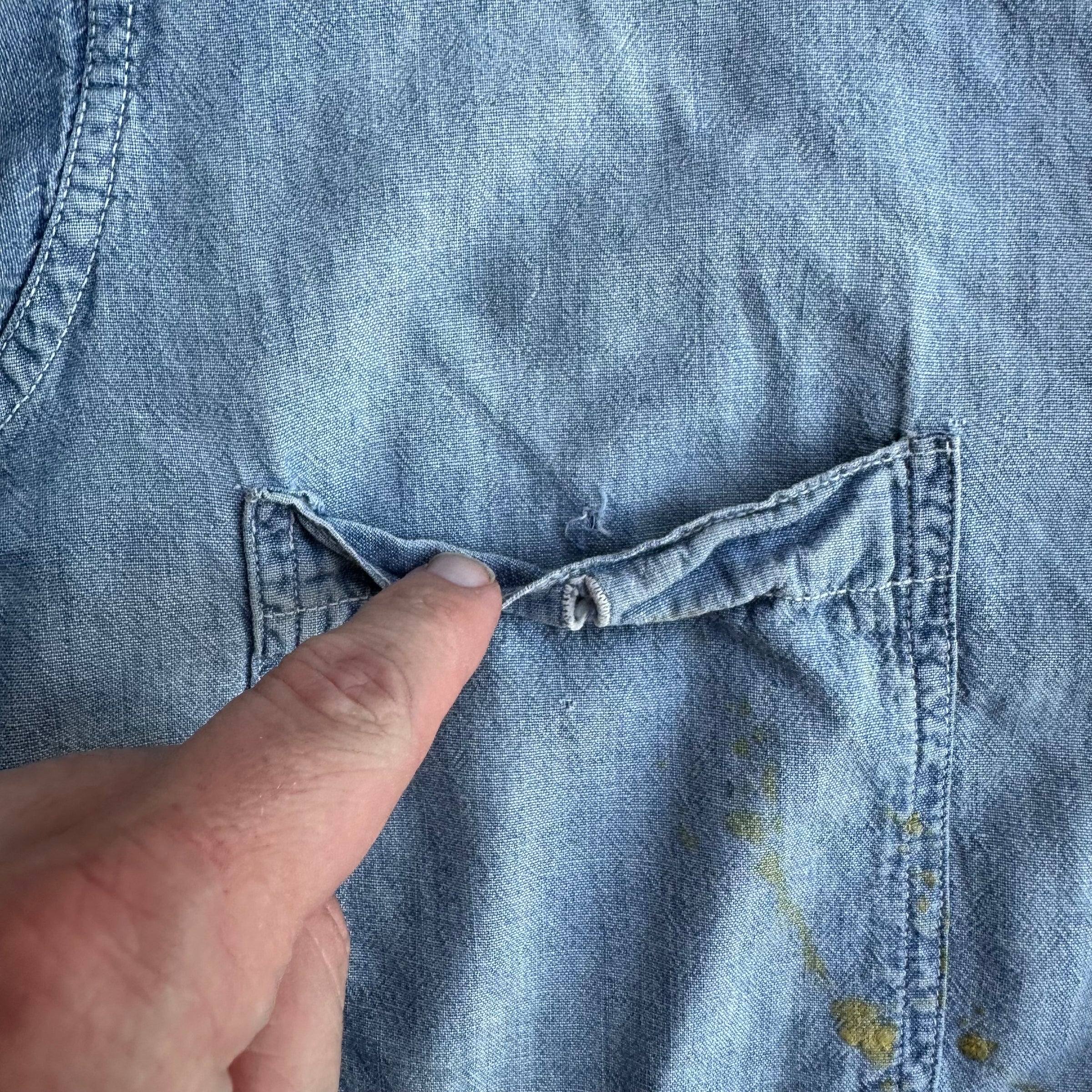 1950’s Korean War USN Stenciled Chambray Work Shirt