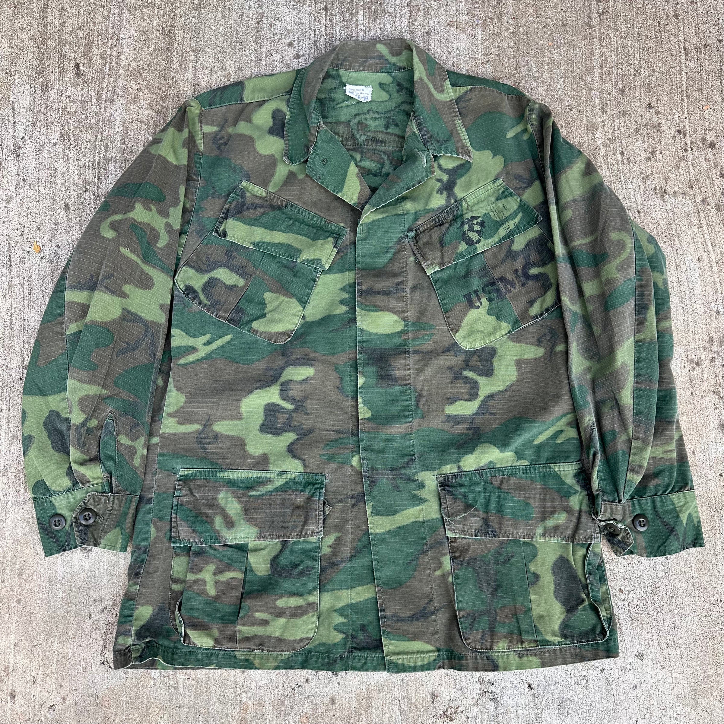 1960’s Vietnam War Lime Green ERDL Jungle Jacket Small Regular