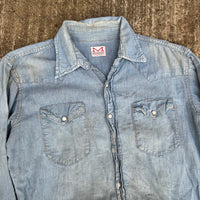 1970’s Maverick Chambray Western Shirt Large