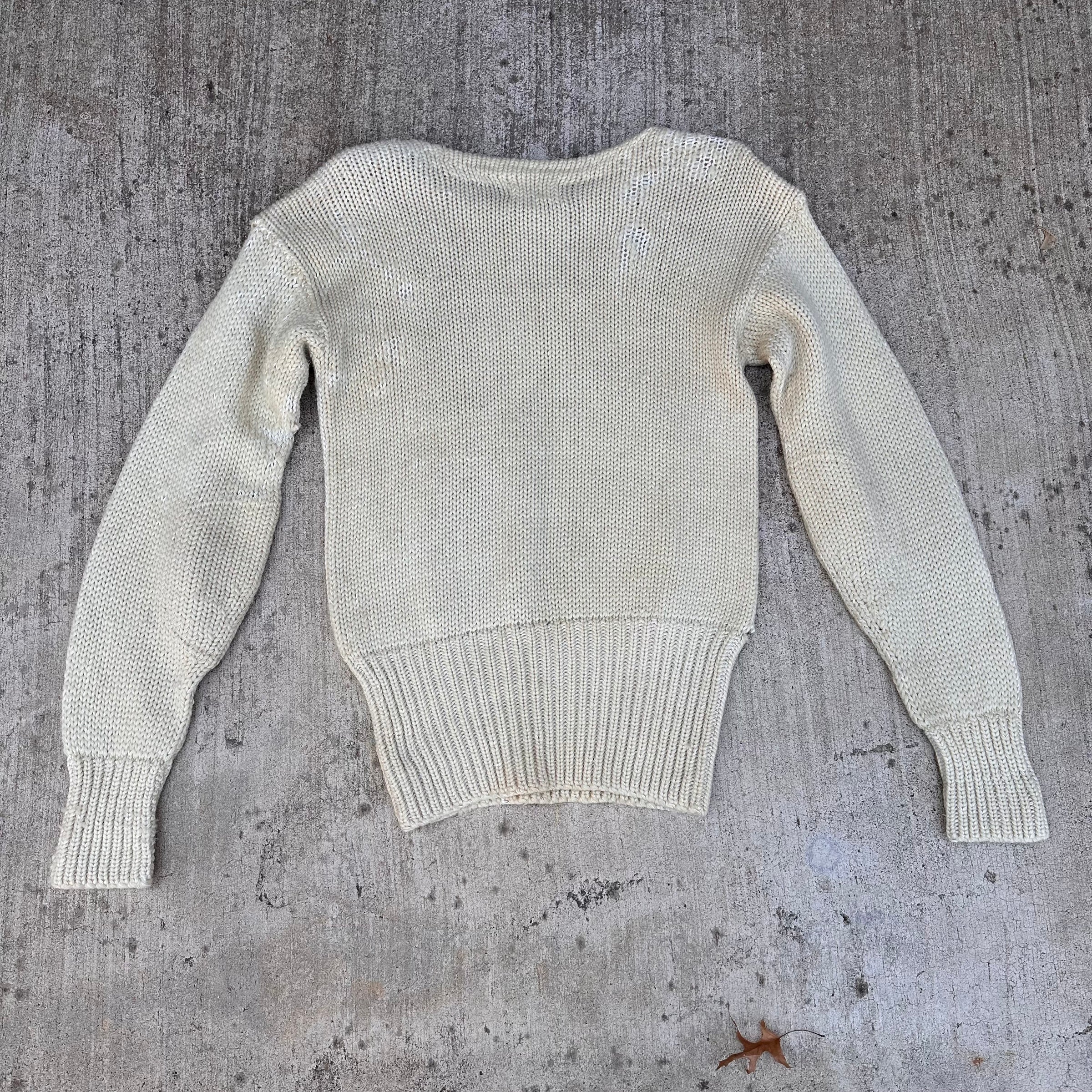1950’s Rugby Sportswear Wool Crewneck Sweater Small