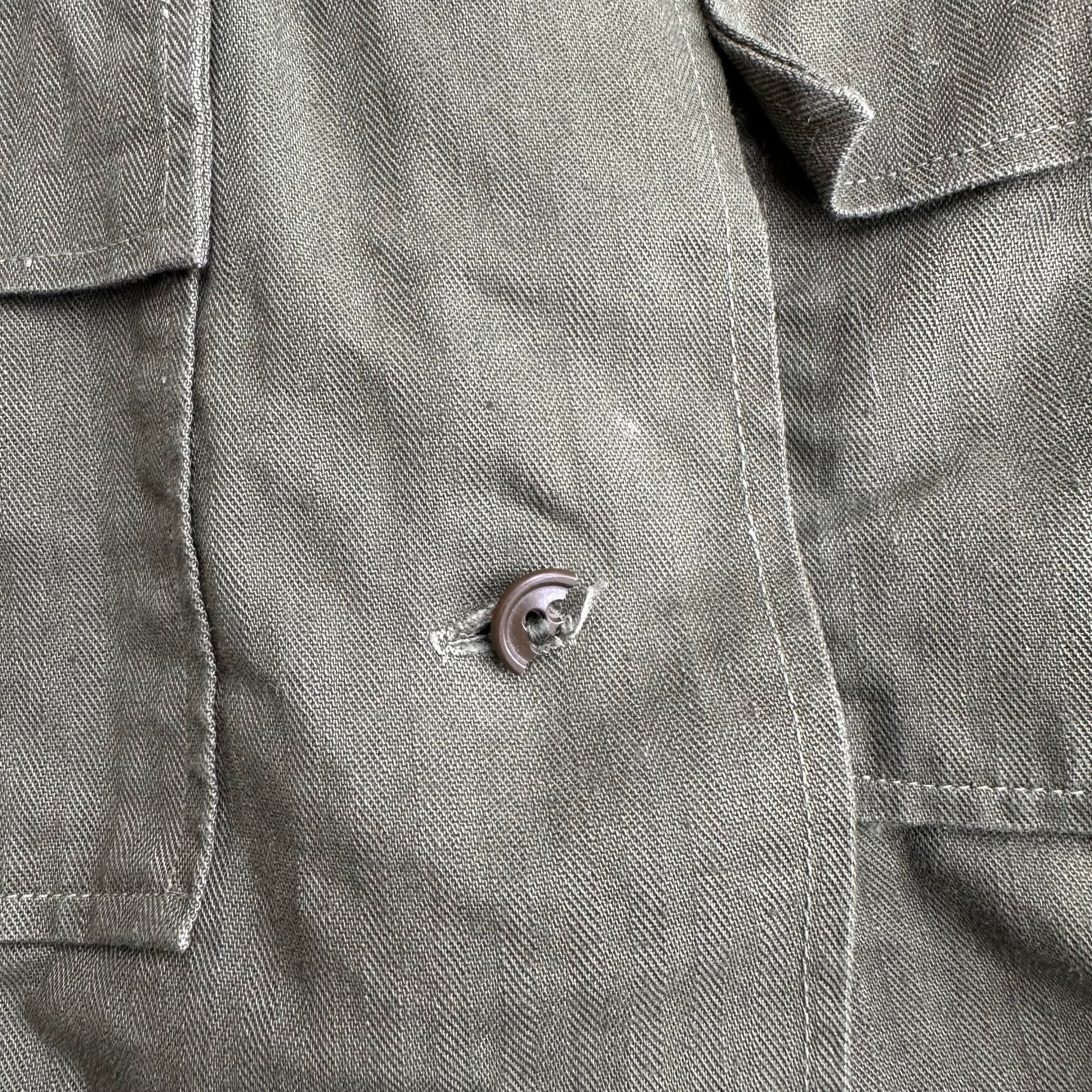 1940’s WWII Women’s Army Corps HBT Fatigue Shirt Medium