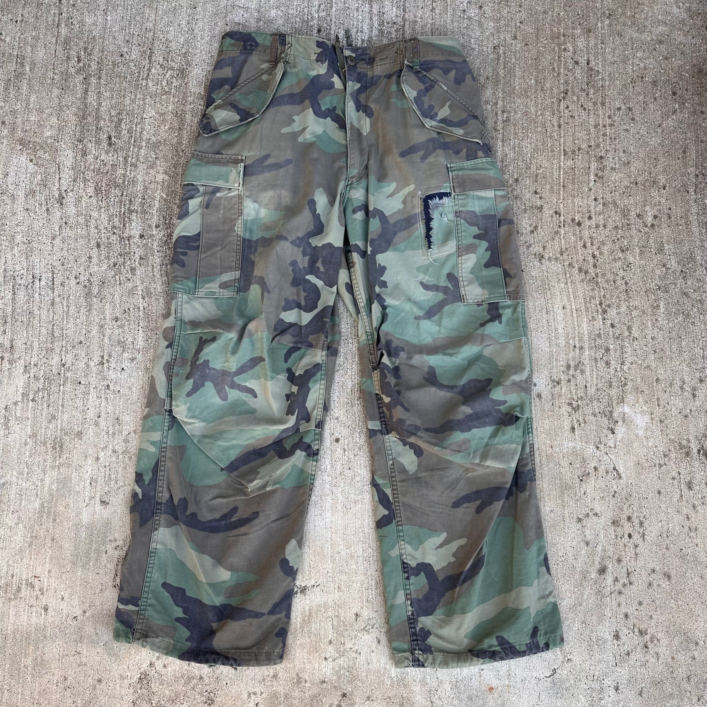 1980’s Woodland Camo M-65 Field  Pants Medium Regular
