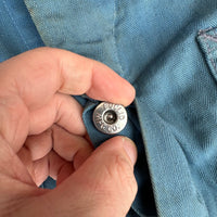 1950’s Blue HBT Chainstitched Gas Station Shop Coat Size 46