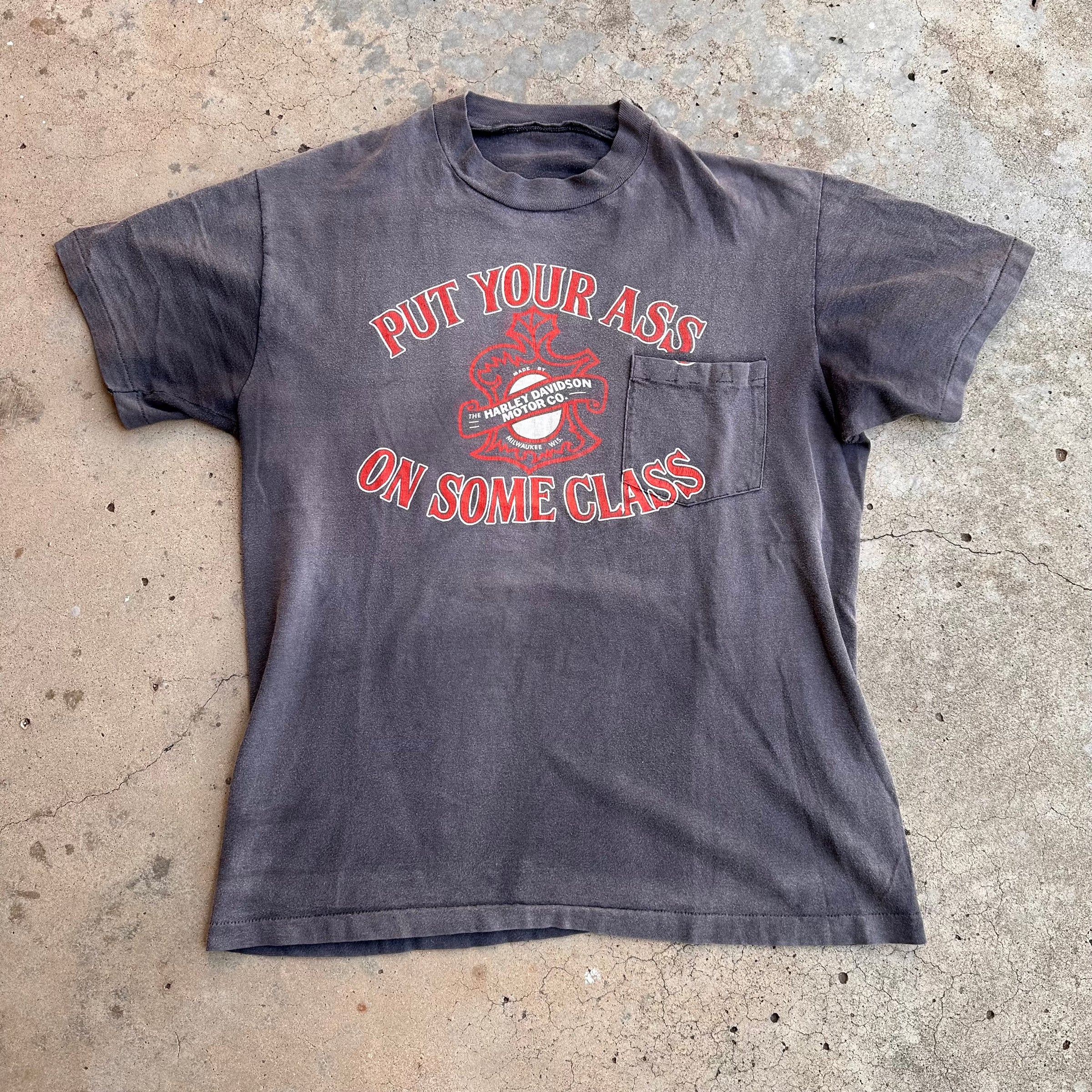 1970’s/80’s “Put Your Ass On Some Class” Harley Davidson T-Shirt Large