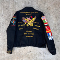 1980’s US Navy Wool Mediterranean Cruise Souvenir Jacket 25” Chest