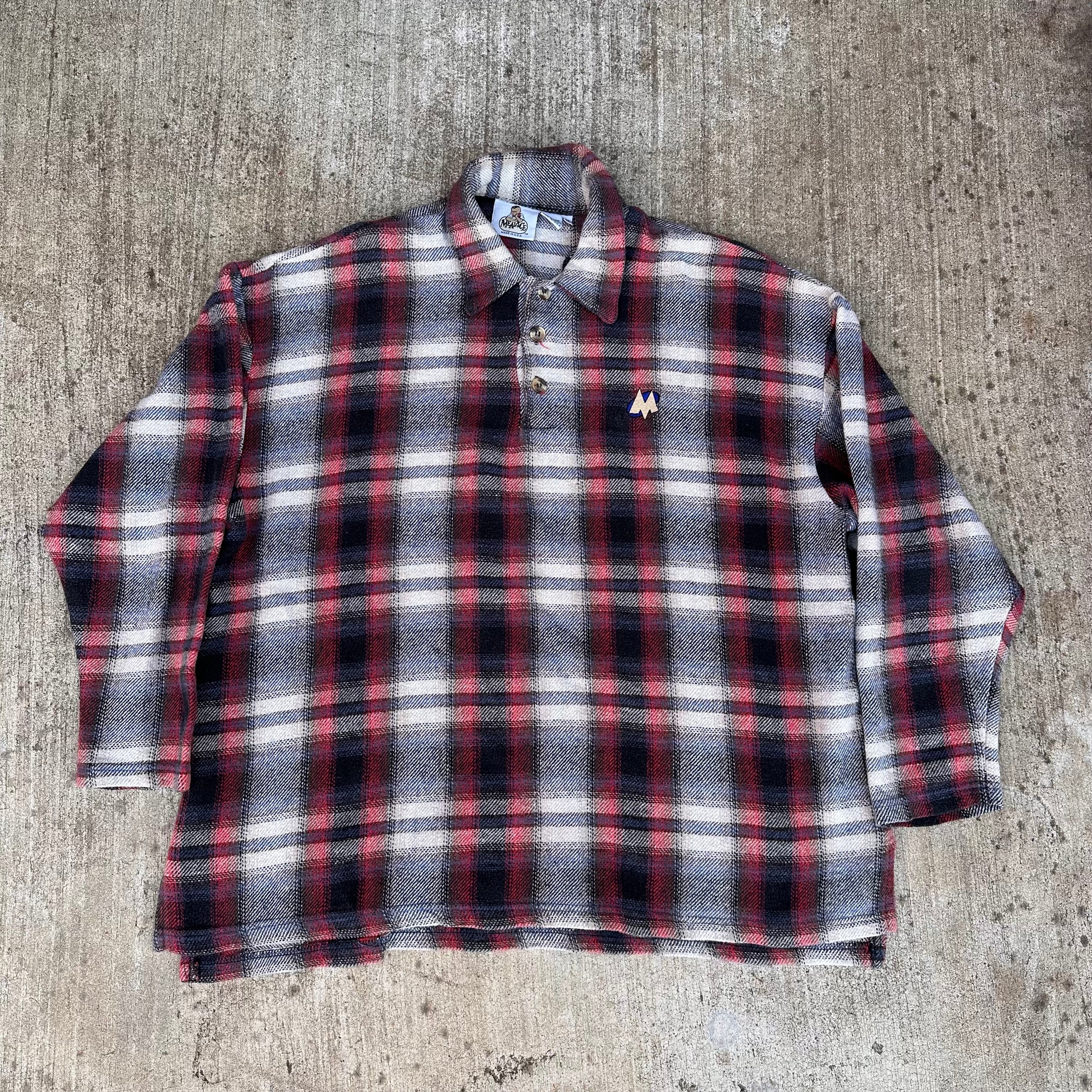 1990’s Menace Skateboards Cotton Flannel Pullover Shirt Medium