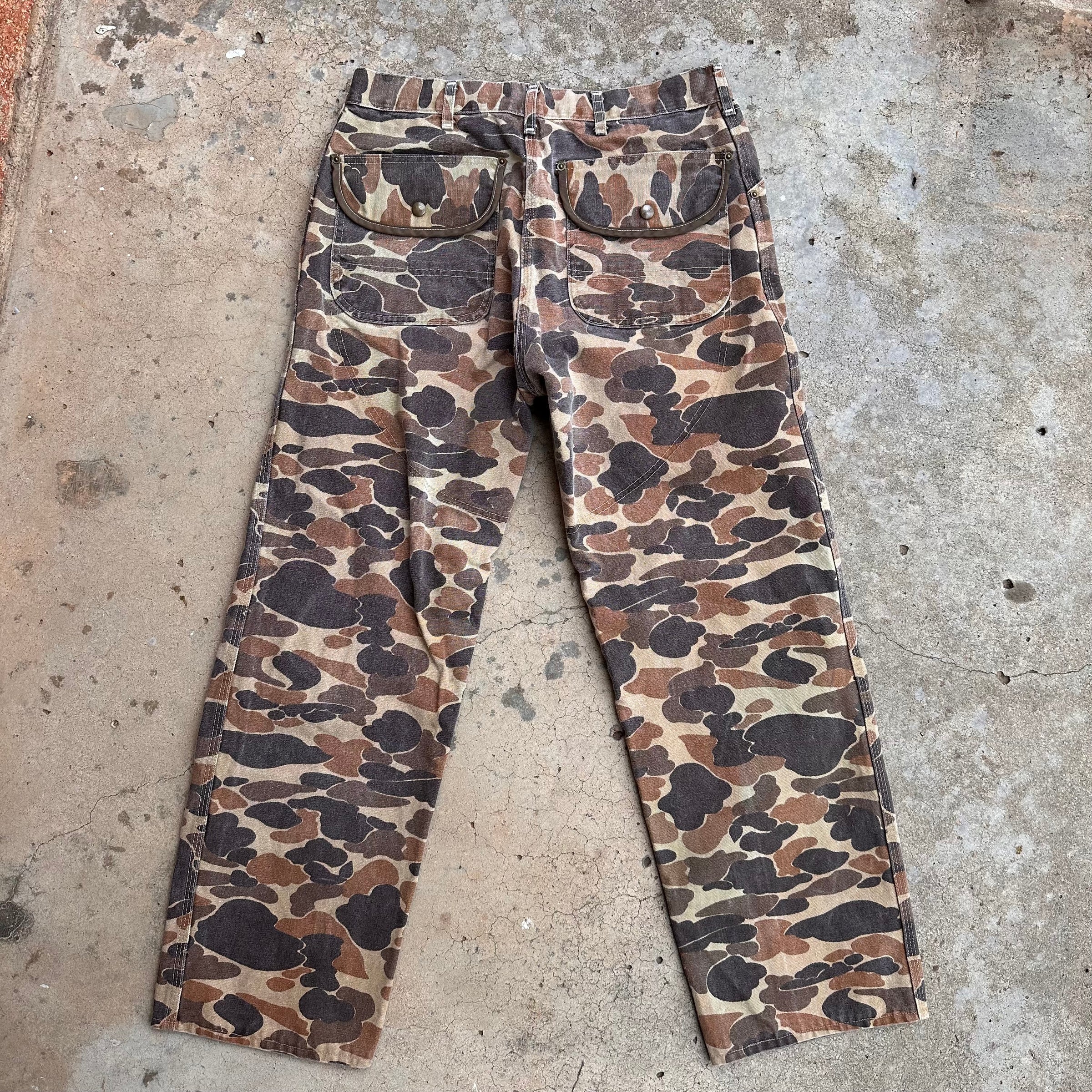 1970’s Carhartt Duck Camo Canvas Pants 32” Waist