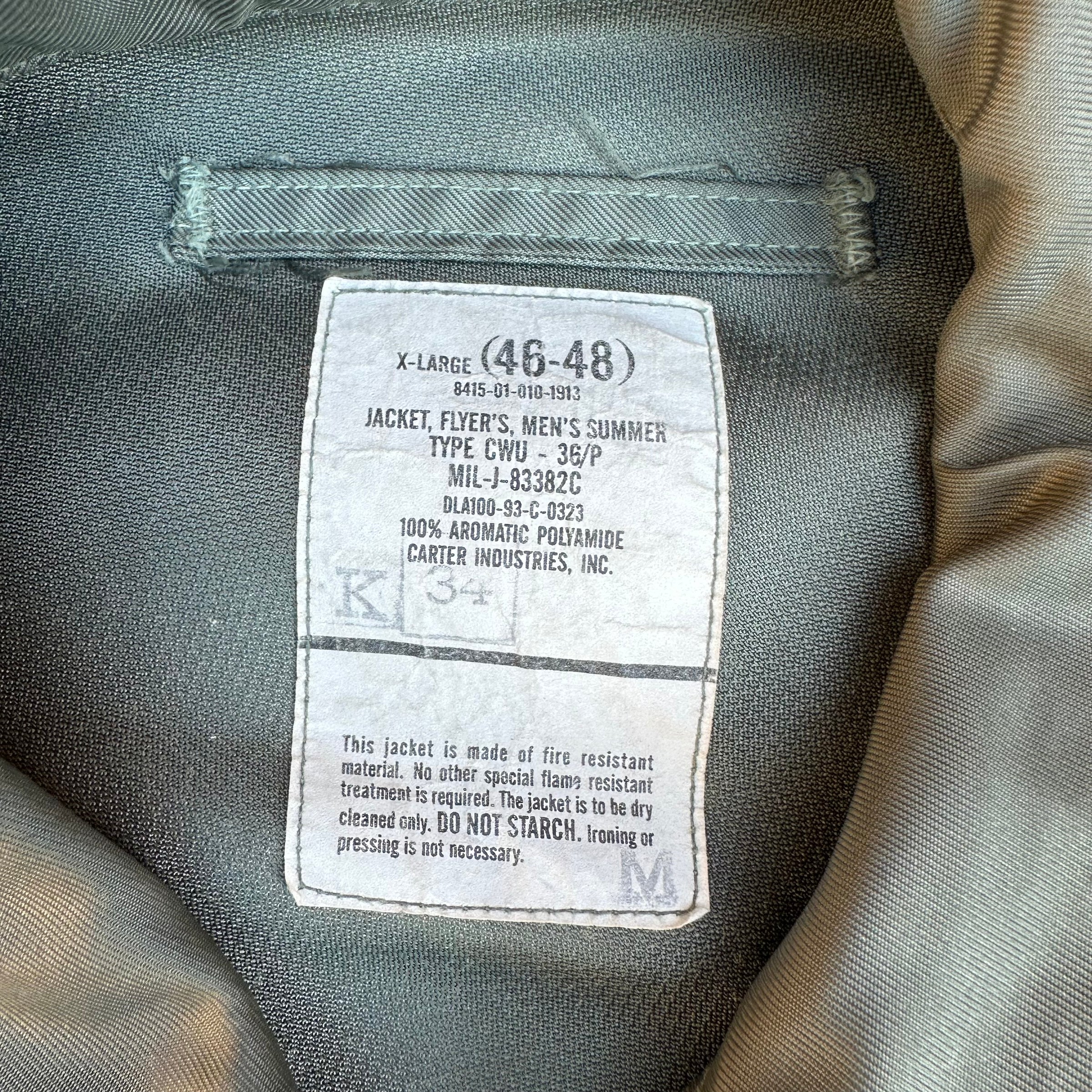 1990’s USAF CWU-36/P Flight Jacket XL