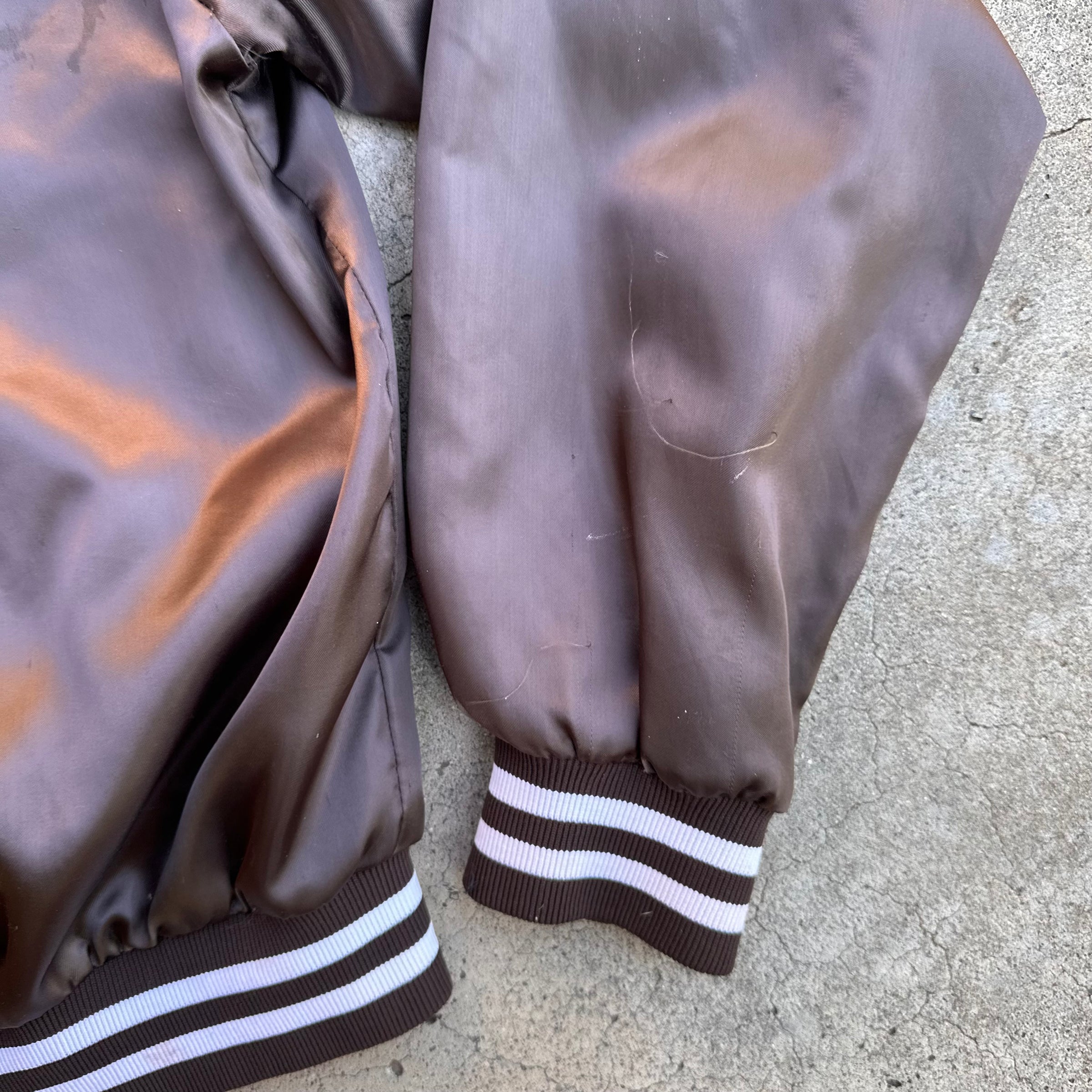 1980’s JR Stables Embroidered Satin Bomber Jacket Large