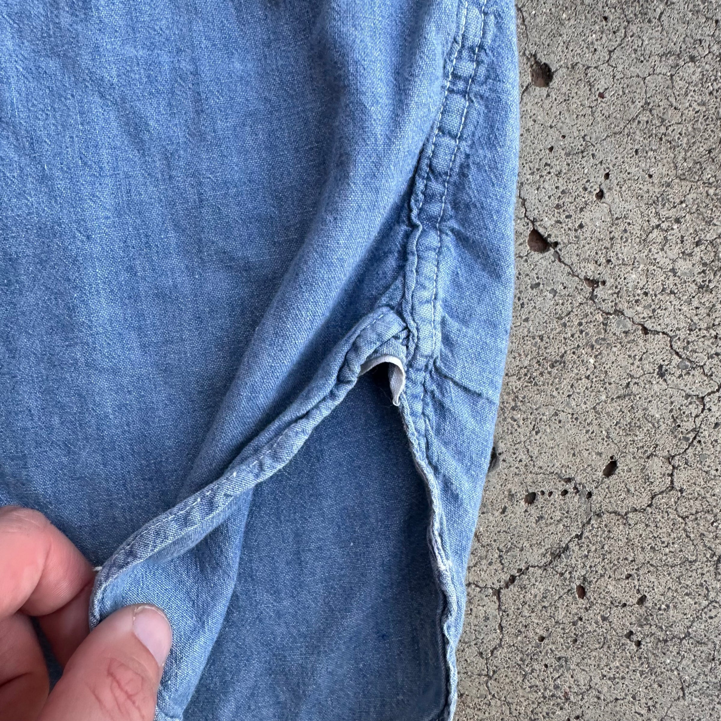 1950’s Korean War USN Stenciled Chambray Work Shirt