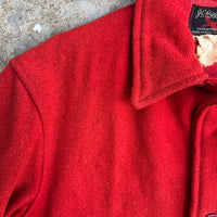 1940’s/50’s JC Higgins Red Wool Mackinaw Jacket Medium