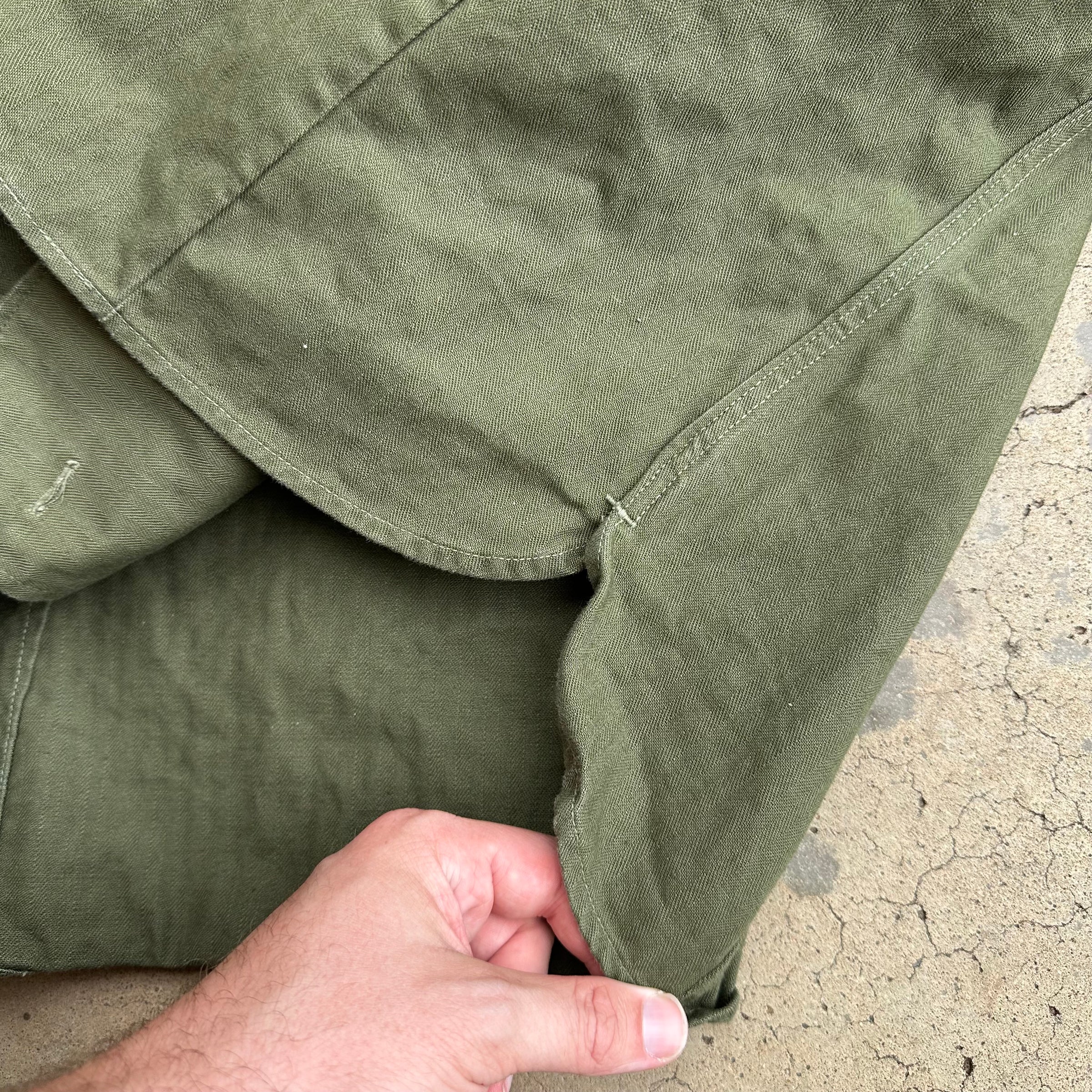 1940’s WWII Women’s Army Corps HBT Fatigue Shirt Medium