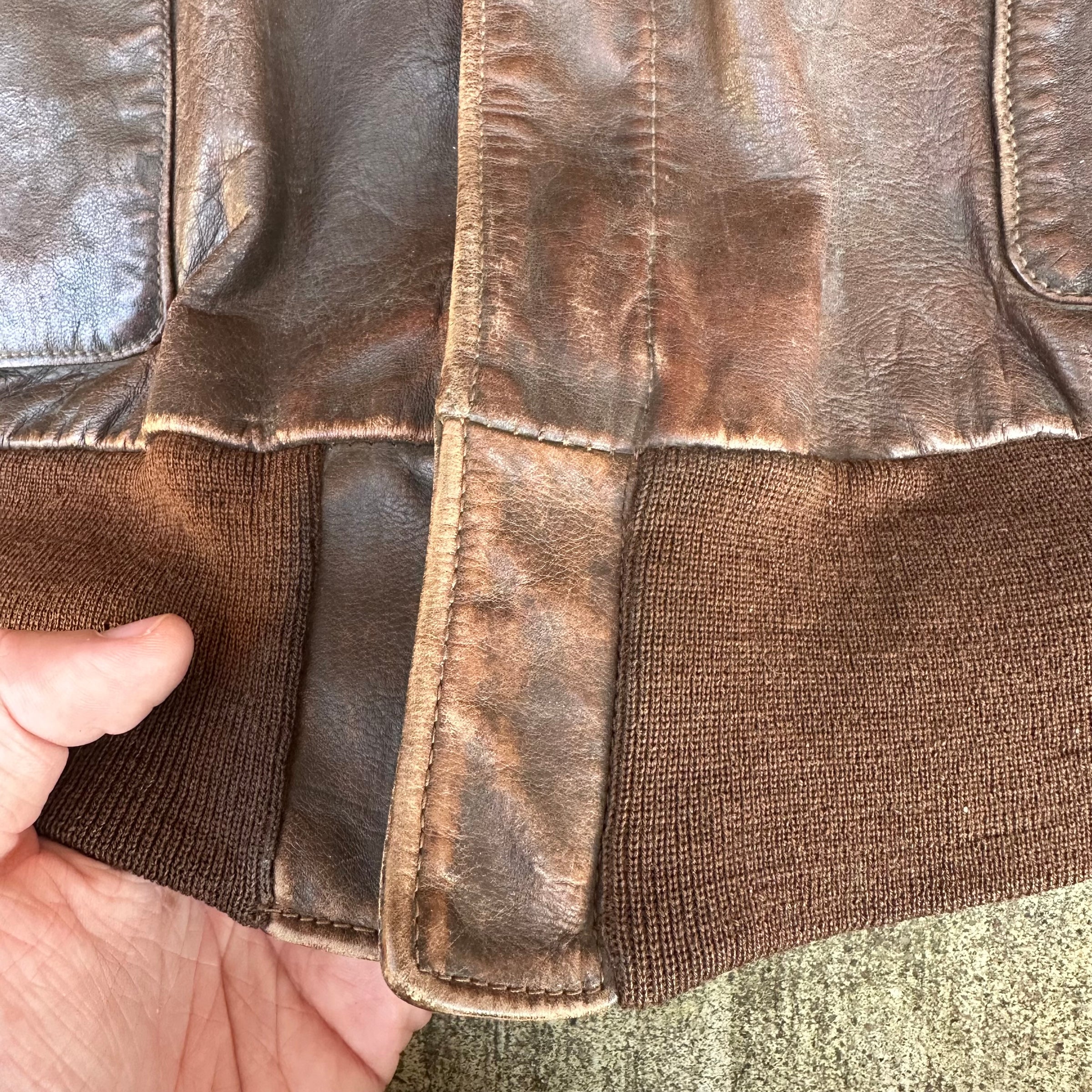 1940’s WWII Named A-2 Leather Flight Jacket