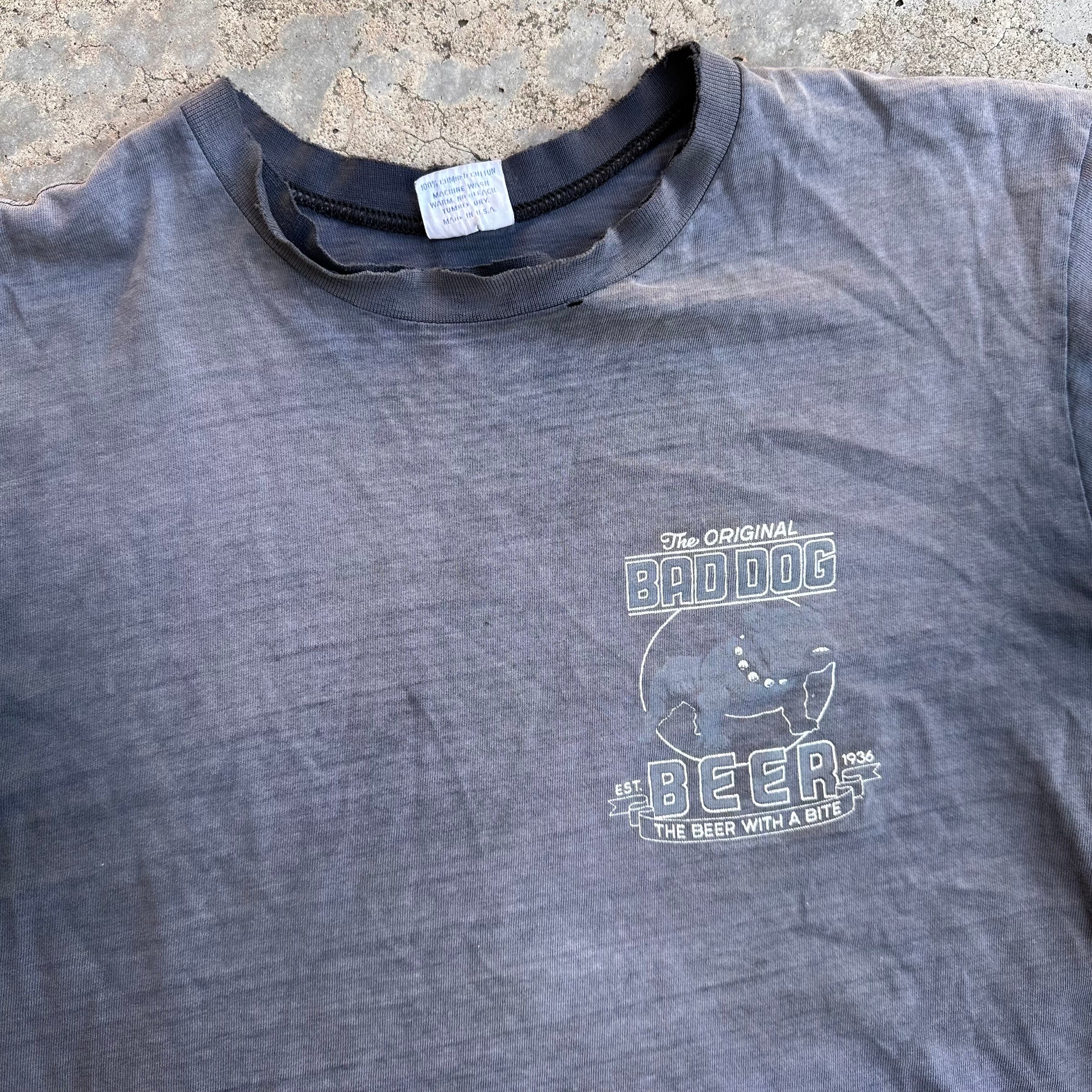 1970’s Bad Dog Beer T-Shirt Large