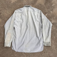 1950’s Washington Dee Cee Grey Chambray Work Shirt Medium
