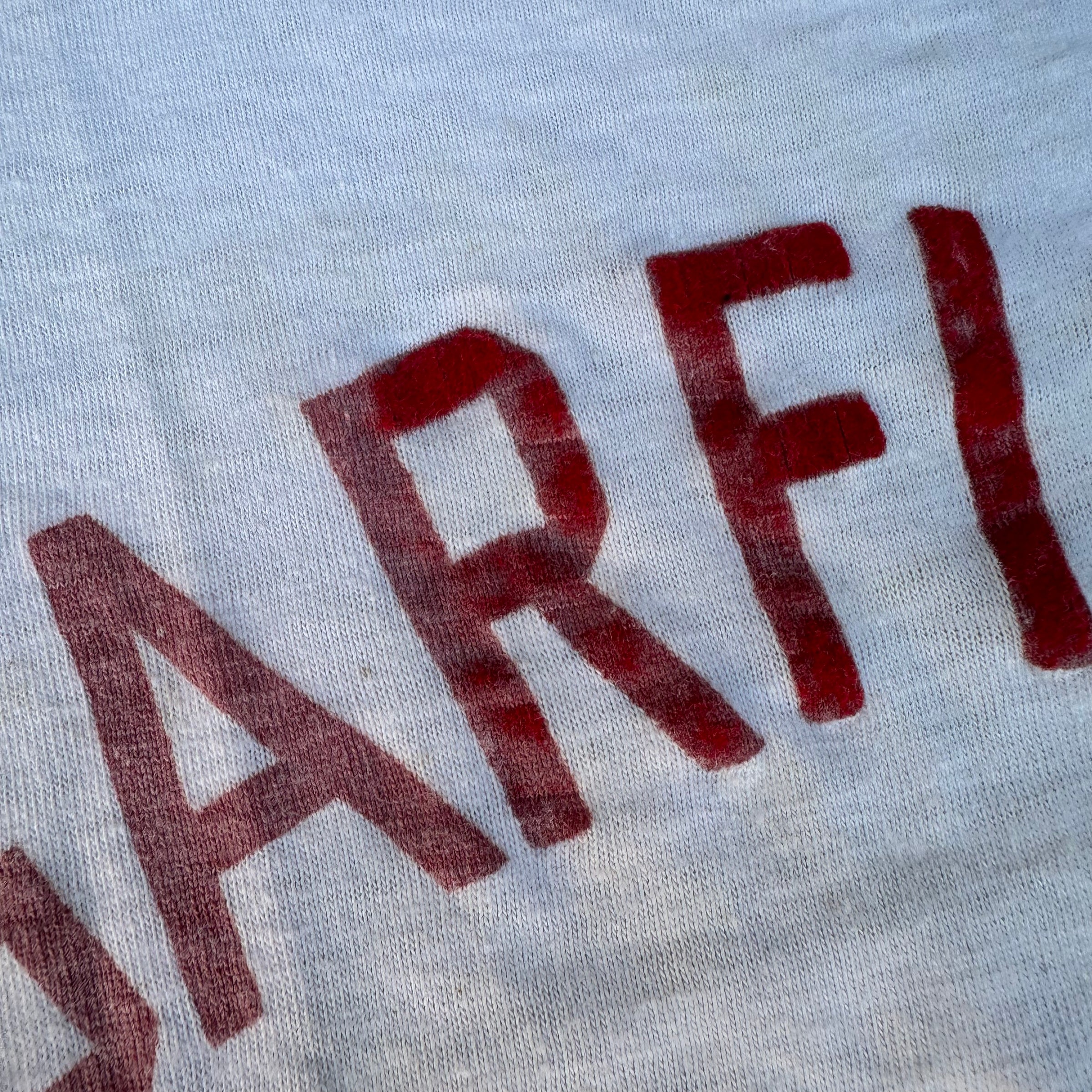 1940’s/50’s Thrashed Garfield School Flock Print T-Shirt XS