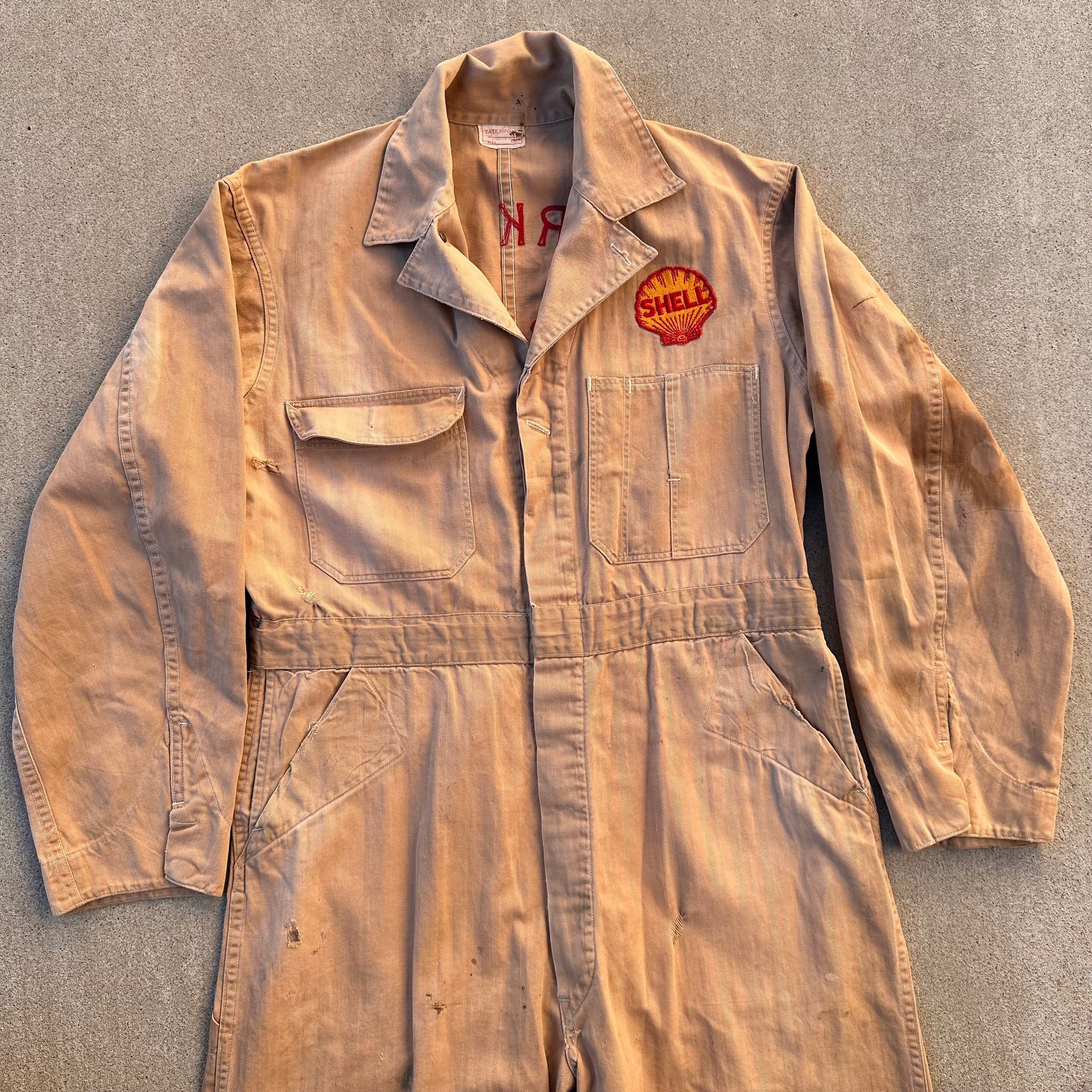 1940’s/50’s Tate MFG Embroidered HBT Gas Station Coveralls