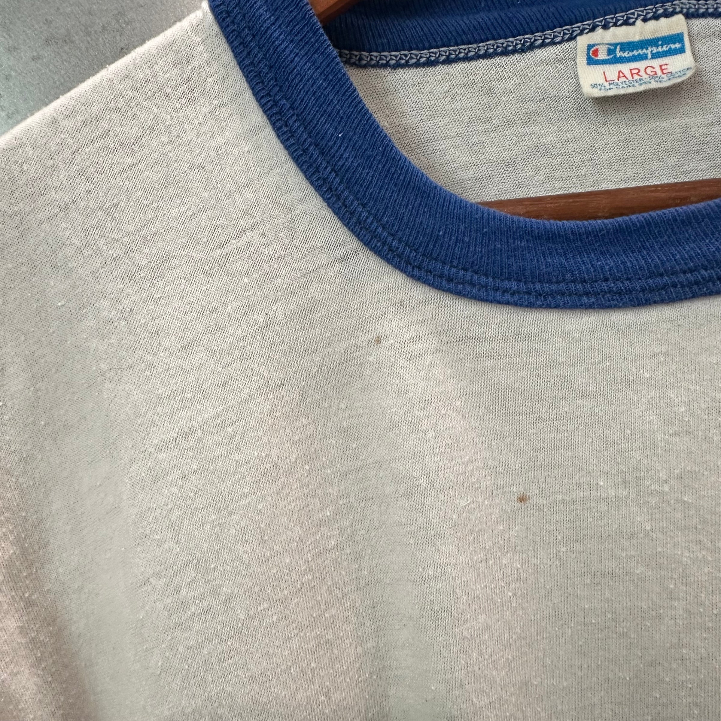 1970’s Champion Blue Bar Seattle Seahawks Ringer T-Shirt Medium