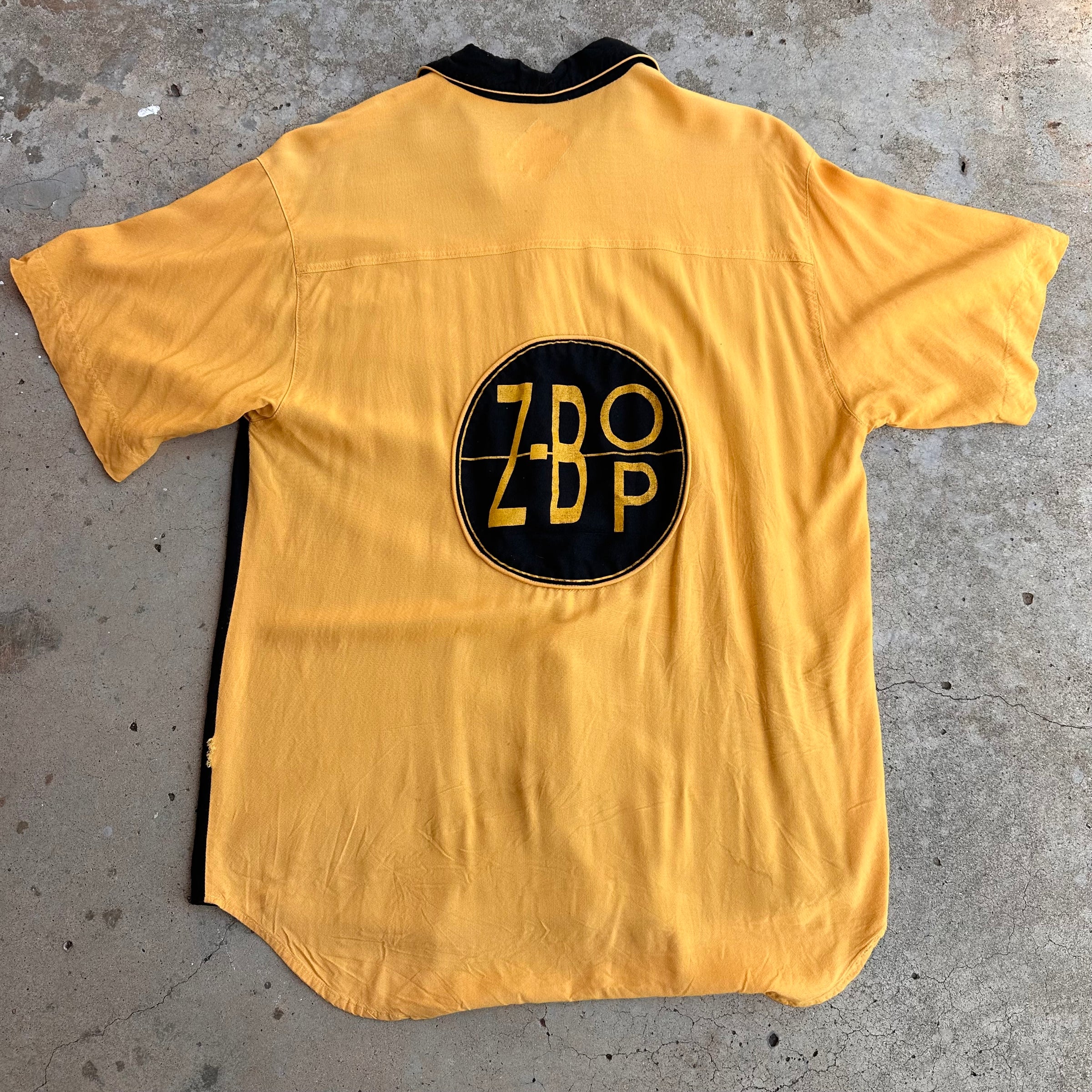 1960’s Patched Cotton Camp Collar Shirt Large