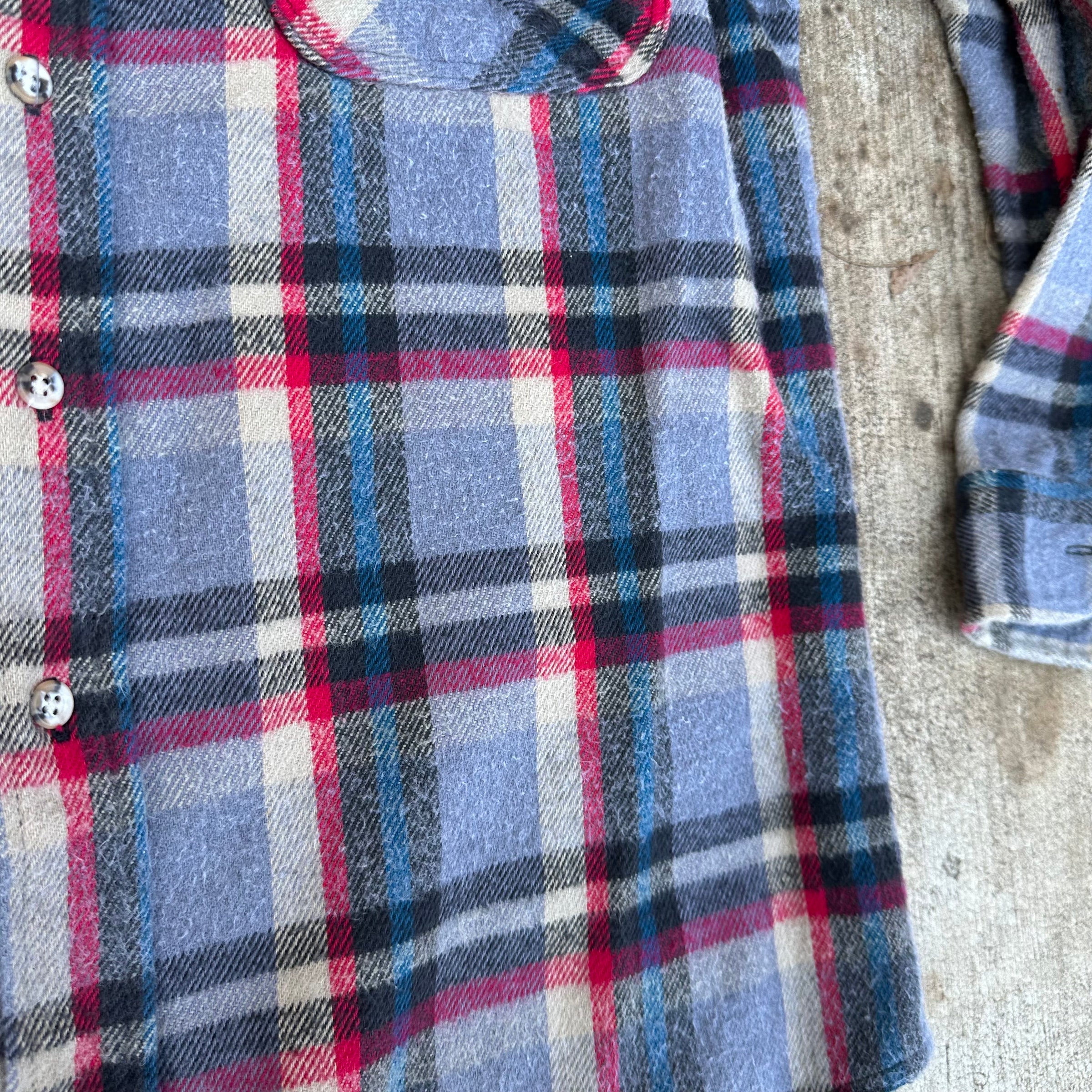 1980’s St John’s Bay Plaid Cotton Flannel Shirt L/XL