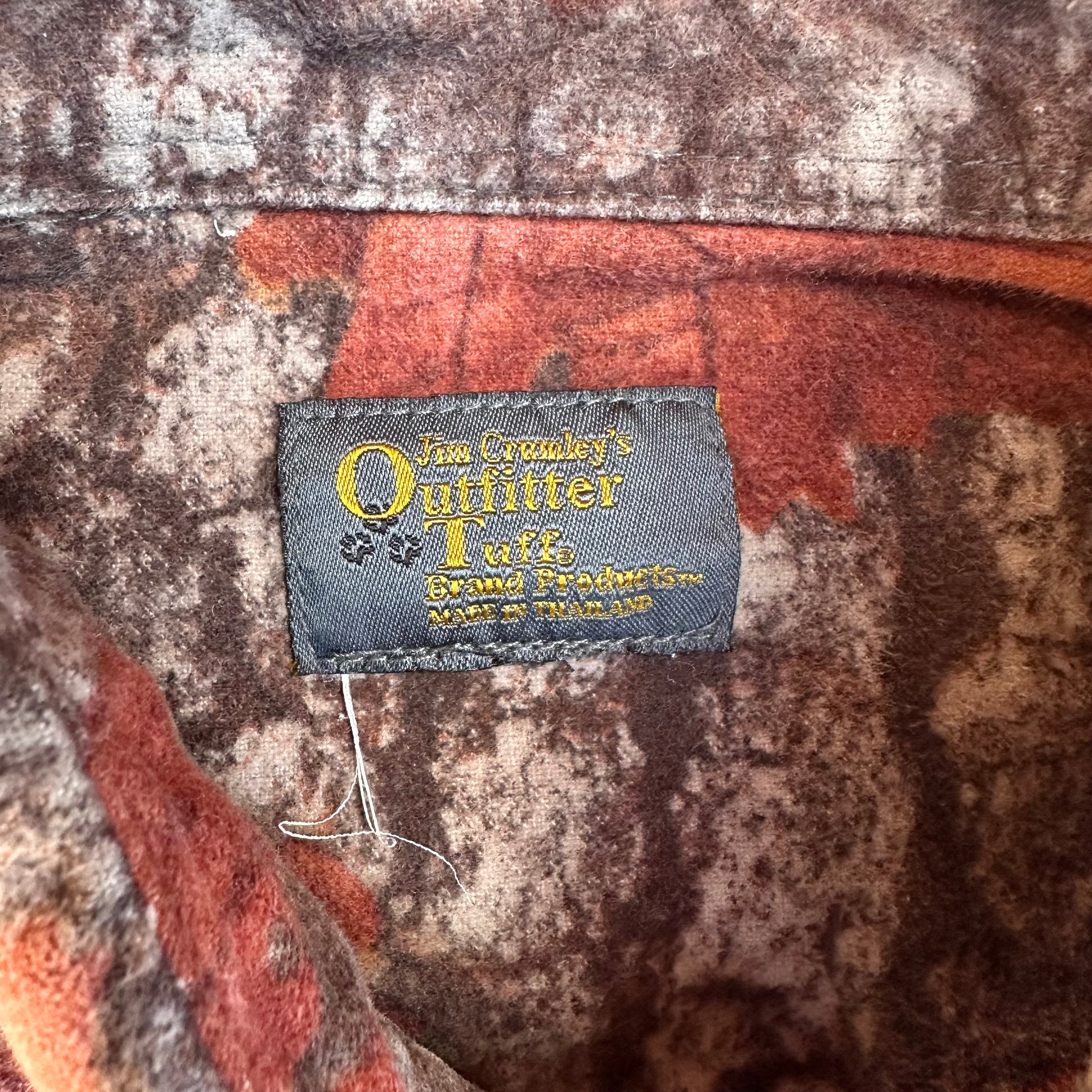 1990’s/Y2k Outfitters Tuff Hunting Camo Chamois Flannel Shirt XL/XXL