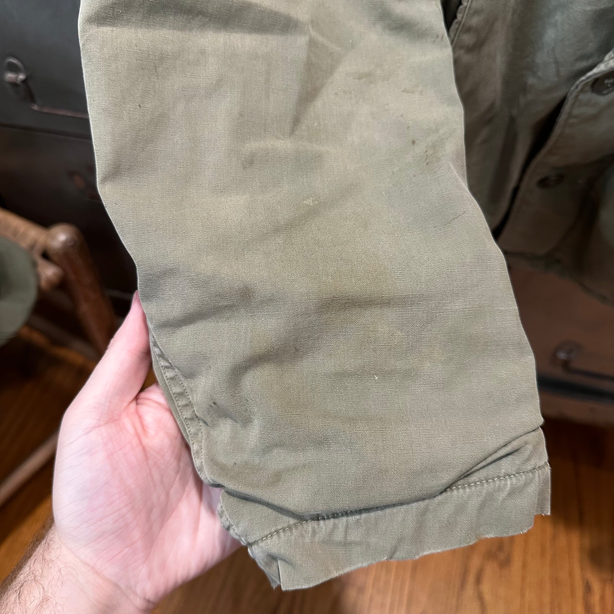 1940’s WWII Patched USN N-4 Deck Jacket  22” Chest