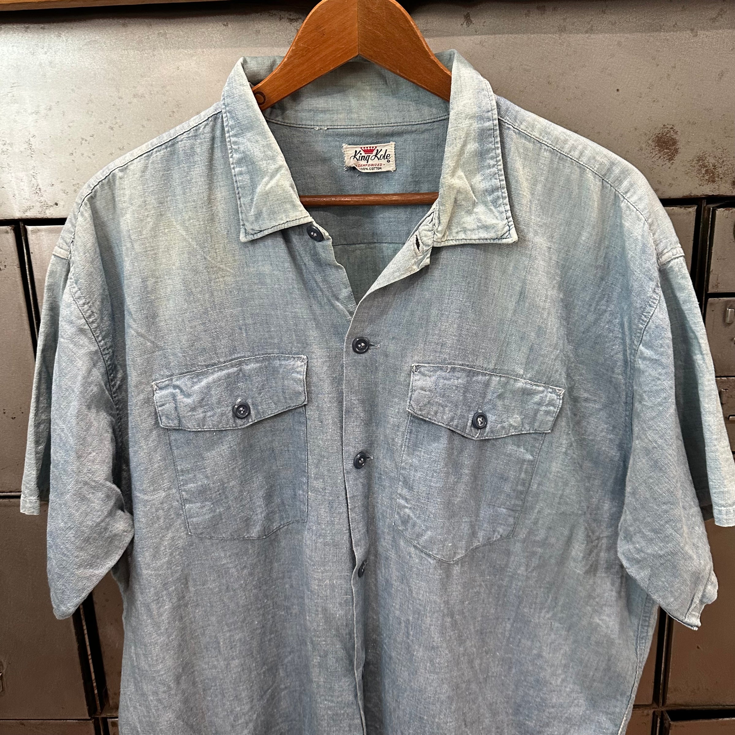 1950’s King Kole Chambray Work Shirt XL