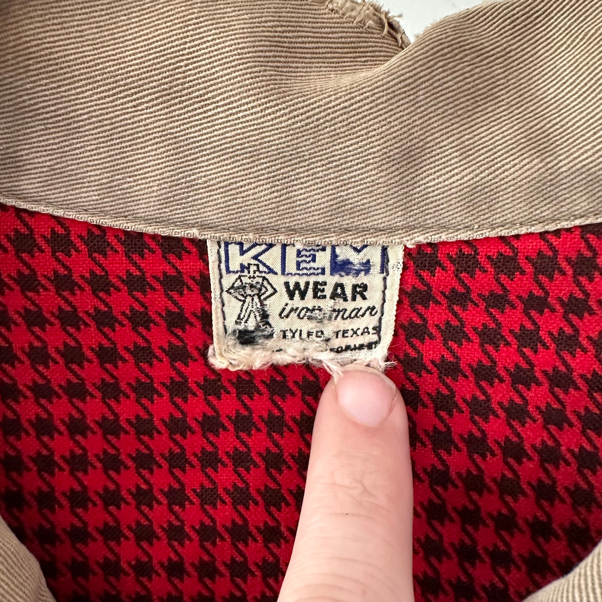 1950’s Kem Wear Gingham Lined Work Jacket Medium