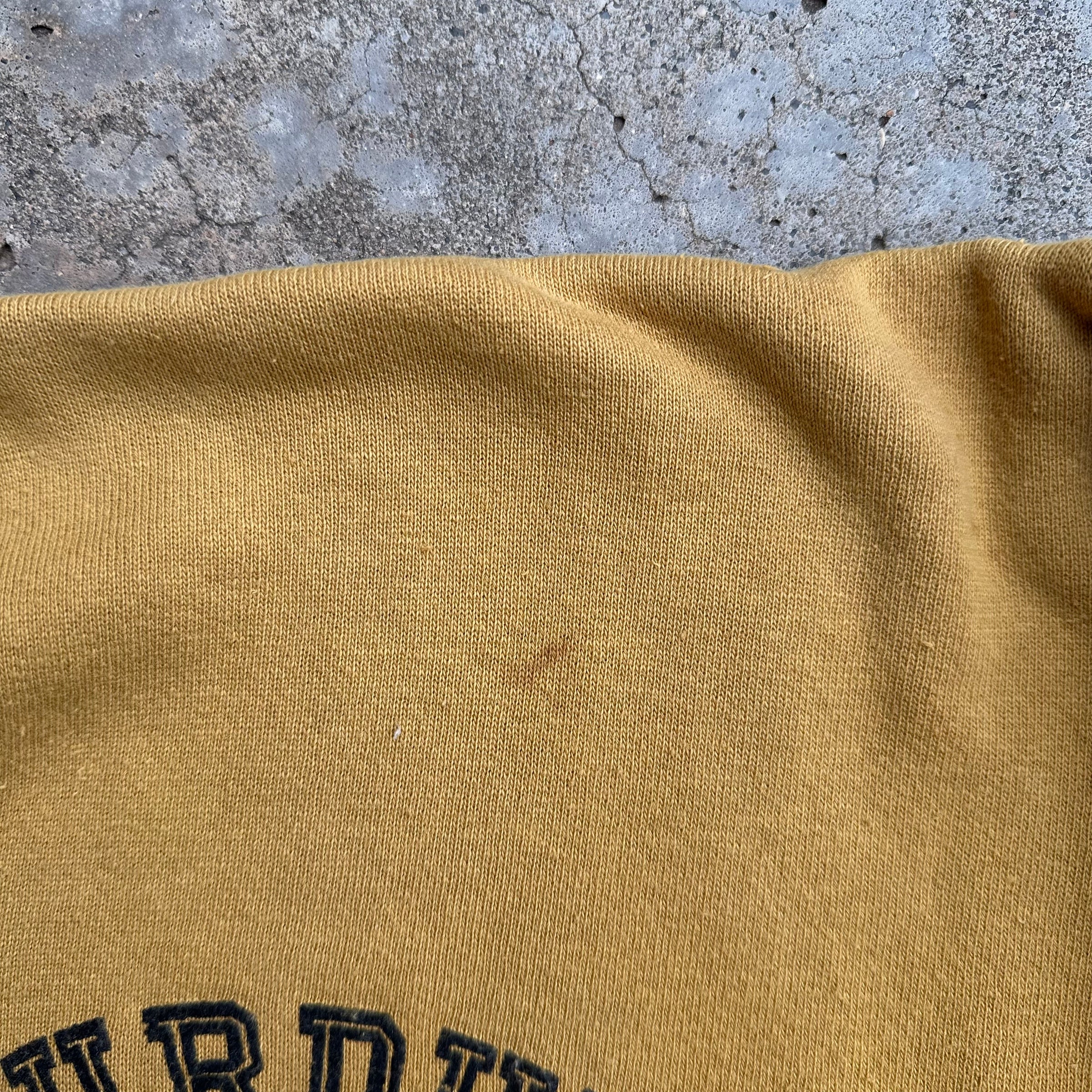 1960’s Purdue University Flock Print Shawl Collar Sweatshirt 24” Chest