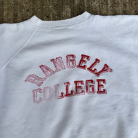 1960’s Rangley College Cotton Raglan Sweatshirt M/L