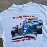 1990’s Ayrton Senna Williams Renault Formula 1 Racing T-Shirt Large