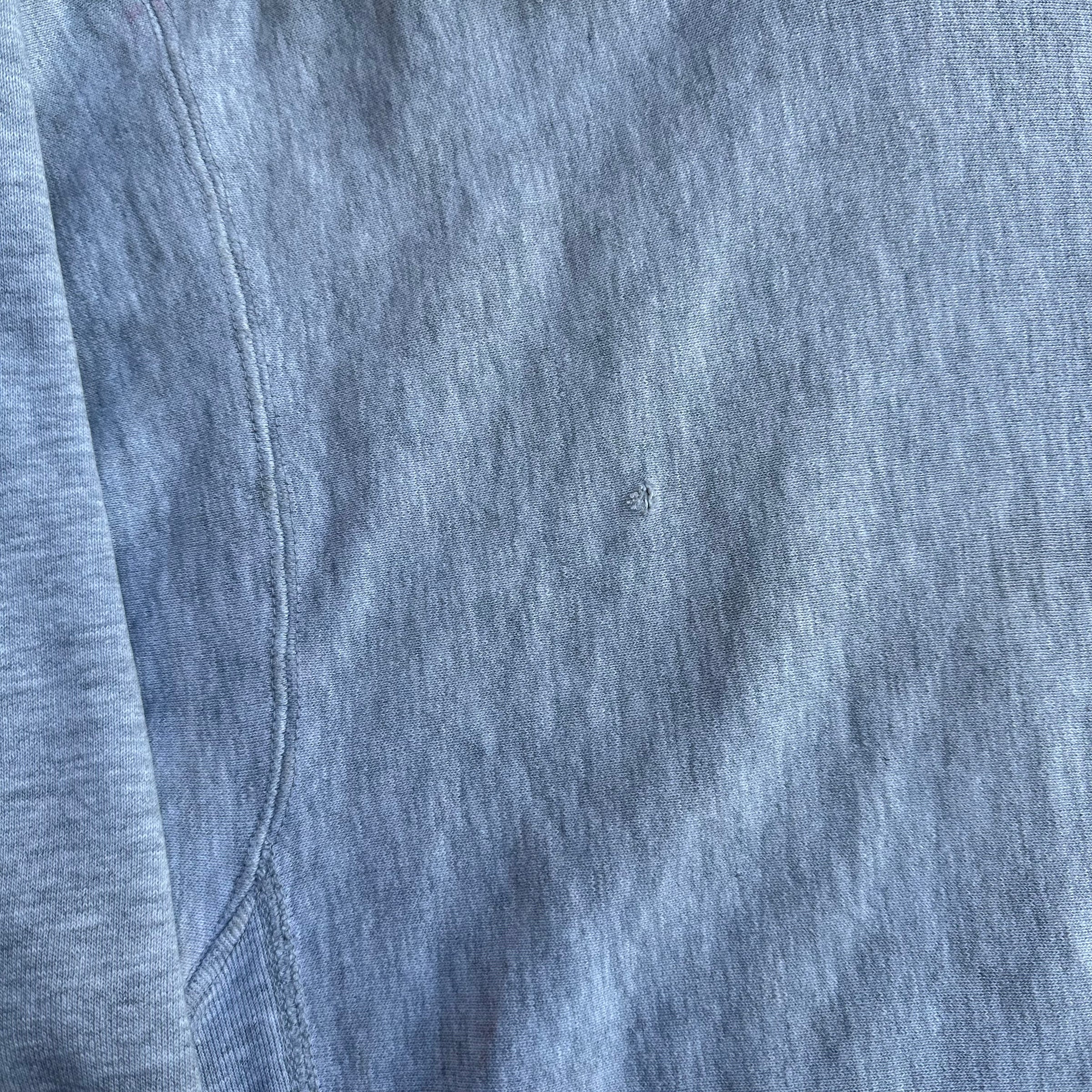 1980’s Champion Reverse Weave Winged Foot Hooded Sweatshirt Large