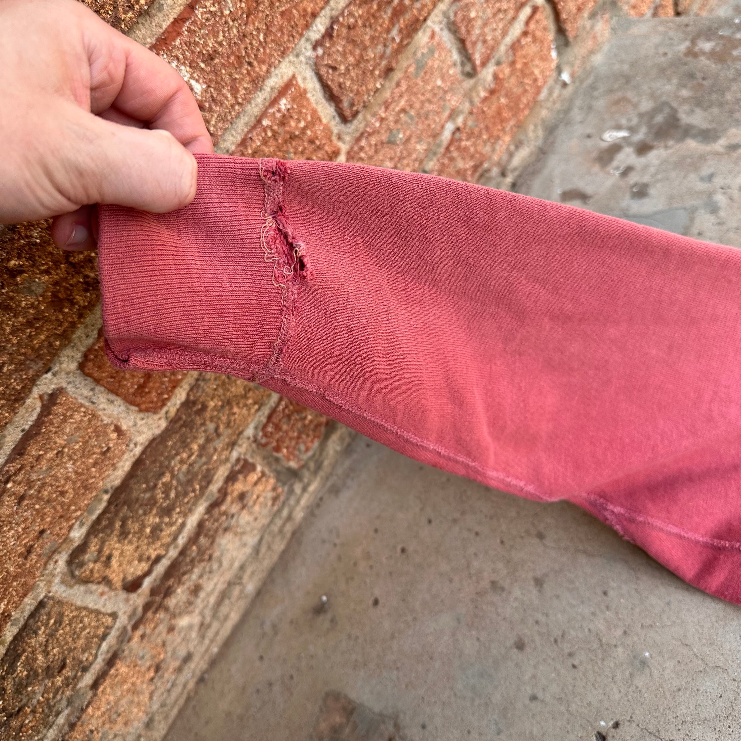 1950’s/60’s Faded Red Raglan Crewneck Sweatshirt 21” Chest