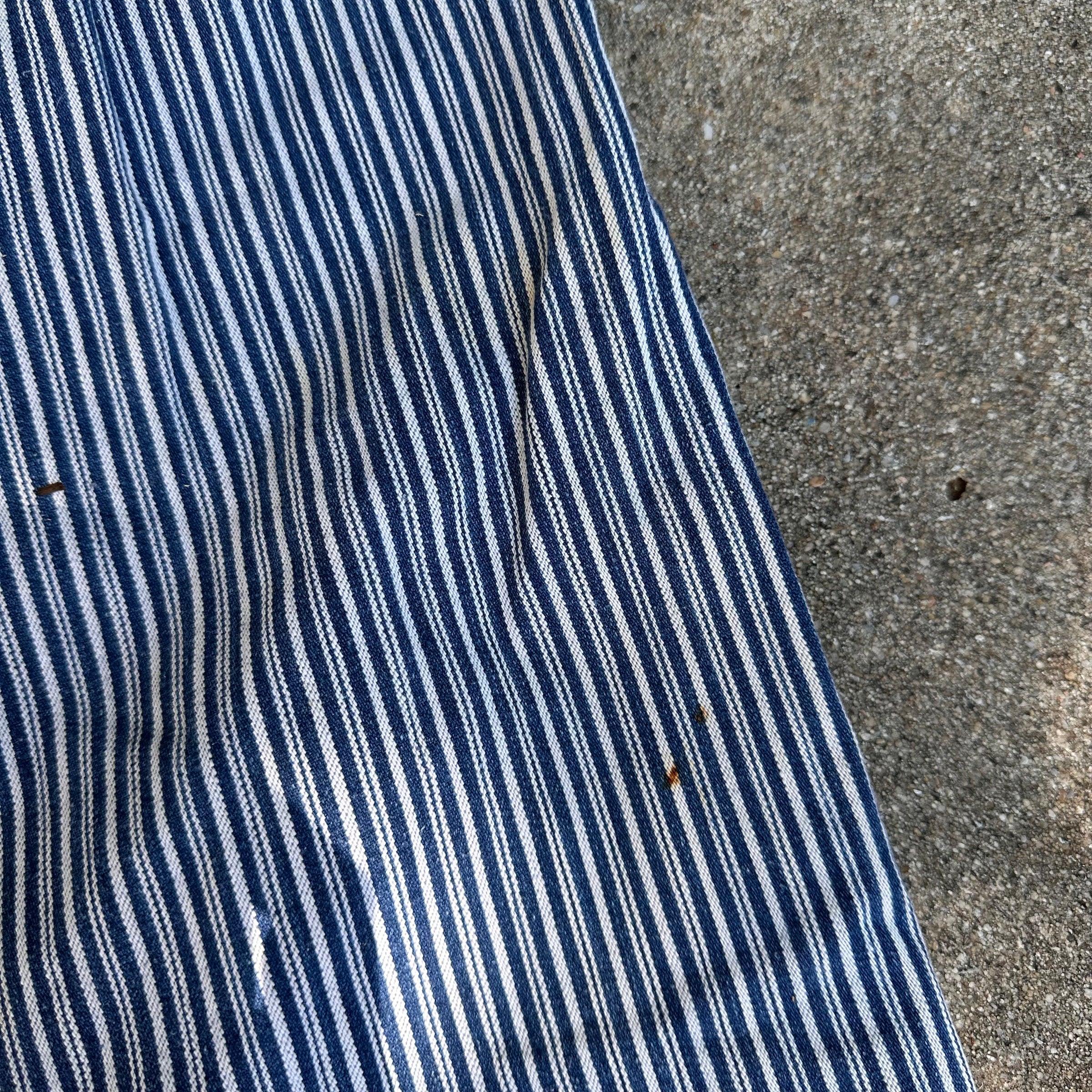 1950’s Anthony’s Buckhide Liberty Stripe Overalls 32” x 30”
