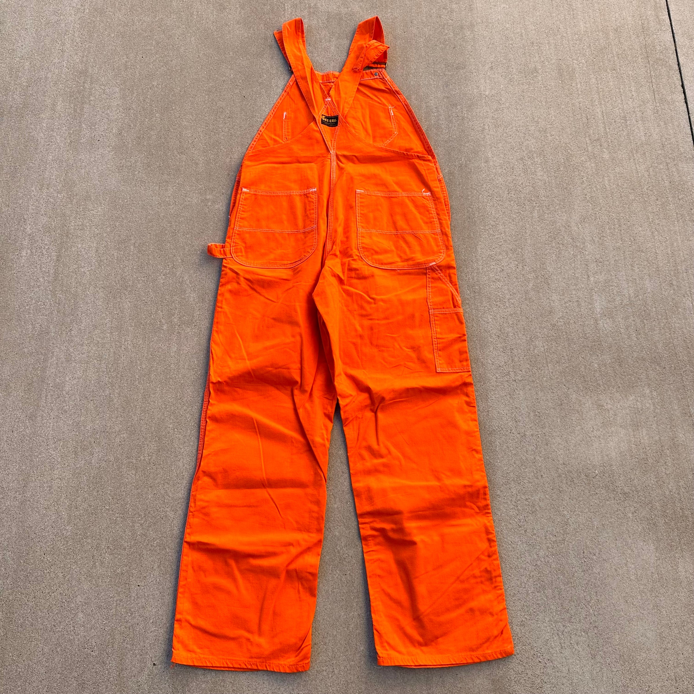 1980’s Deadstock Dee Cee Orange Overalls 38” x 30”