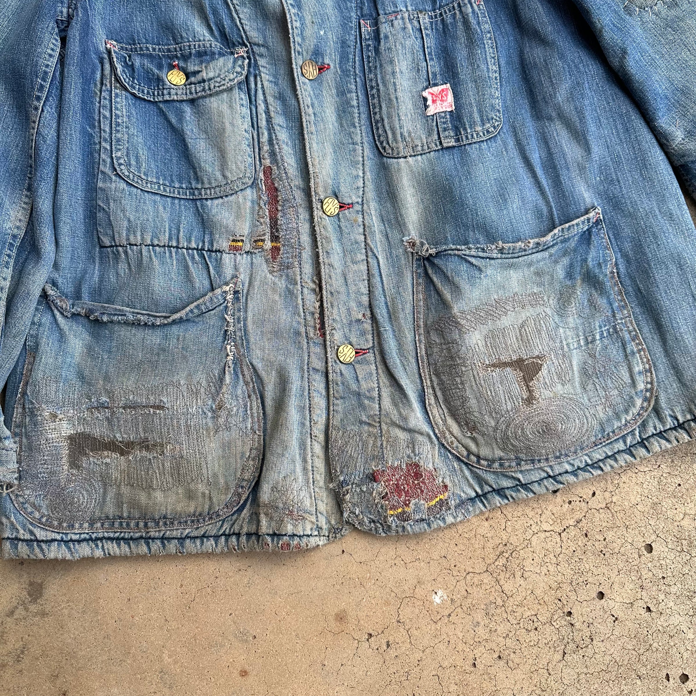 1950’s/60’s Fly’s Blanket Lined Denim Chore Jacket XL