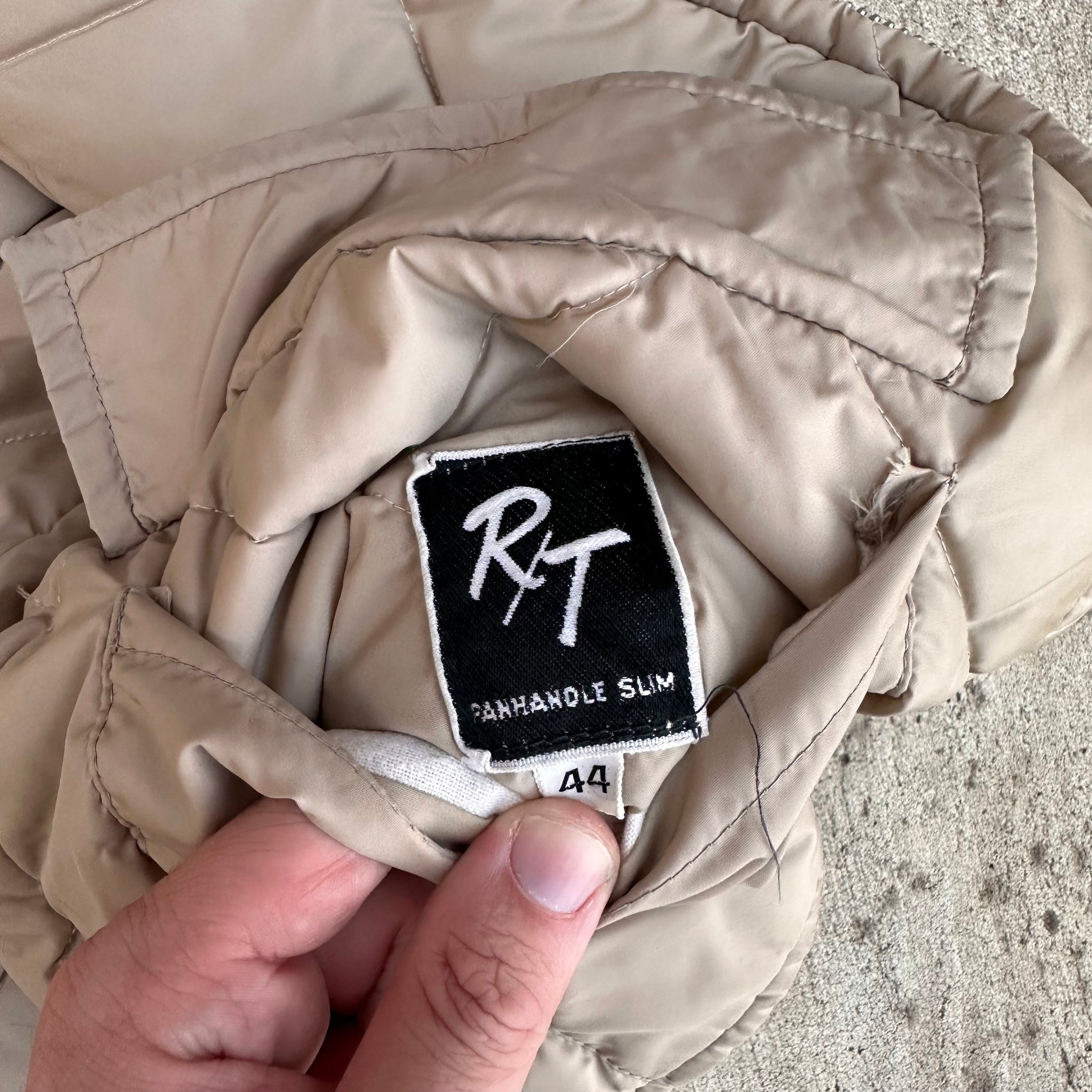 1970’s Panhandle Slim Reversible Fleece Quilted Vest Size 44