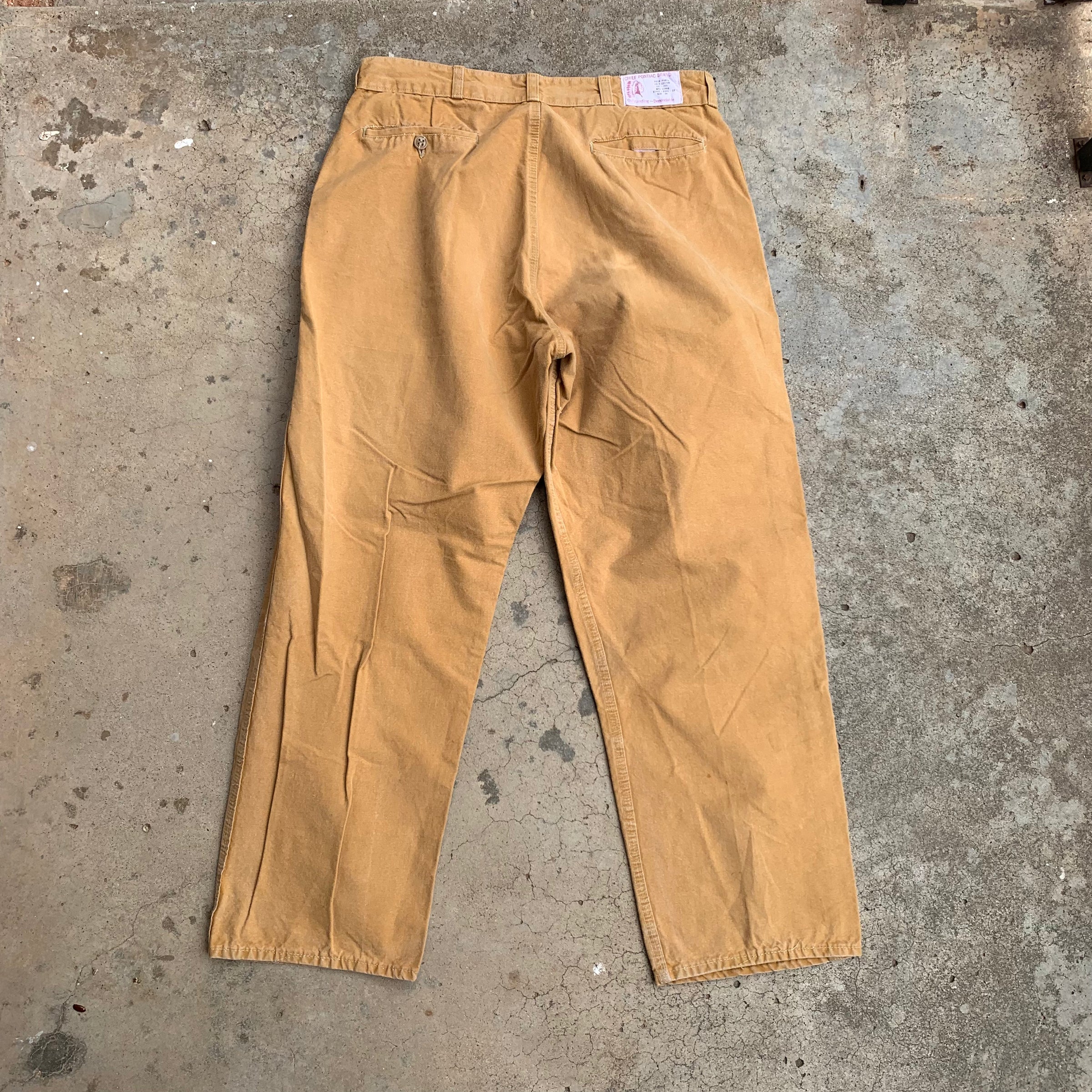 1950's Chief Pontiac Brand Work Pants 32” x 27”