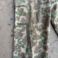 1950’s Repaired Frogskin Camo Hunting Pants 32” - 34” x 29”