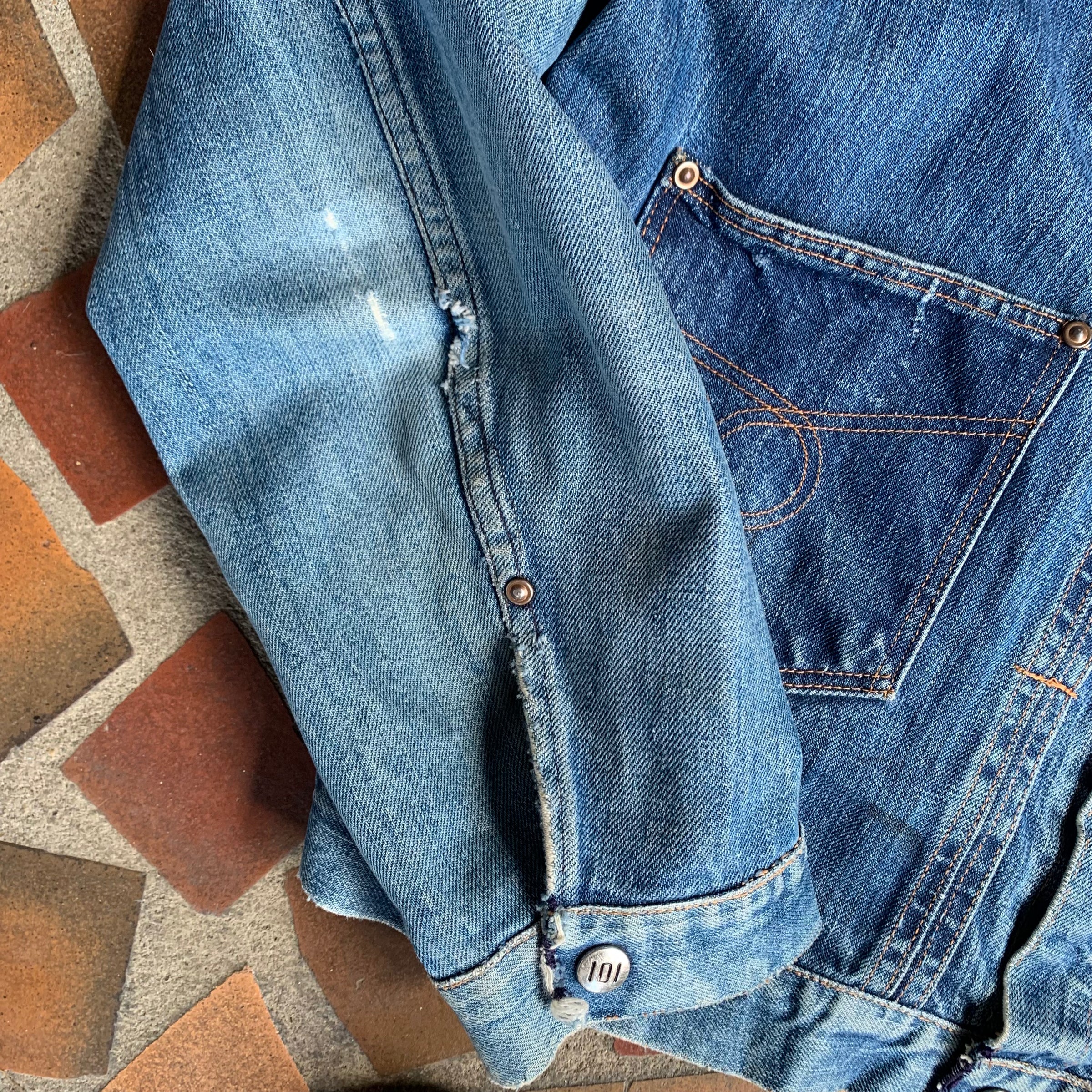 1950’s Montgomery Ward 101 Type 2 Style Denim Jacket 25” Chest
