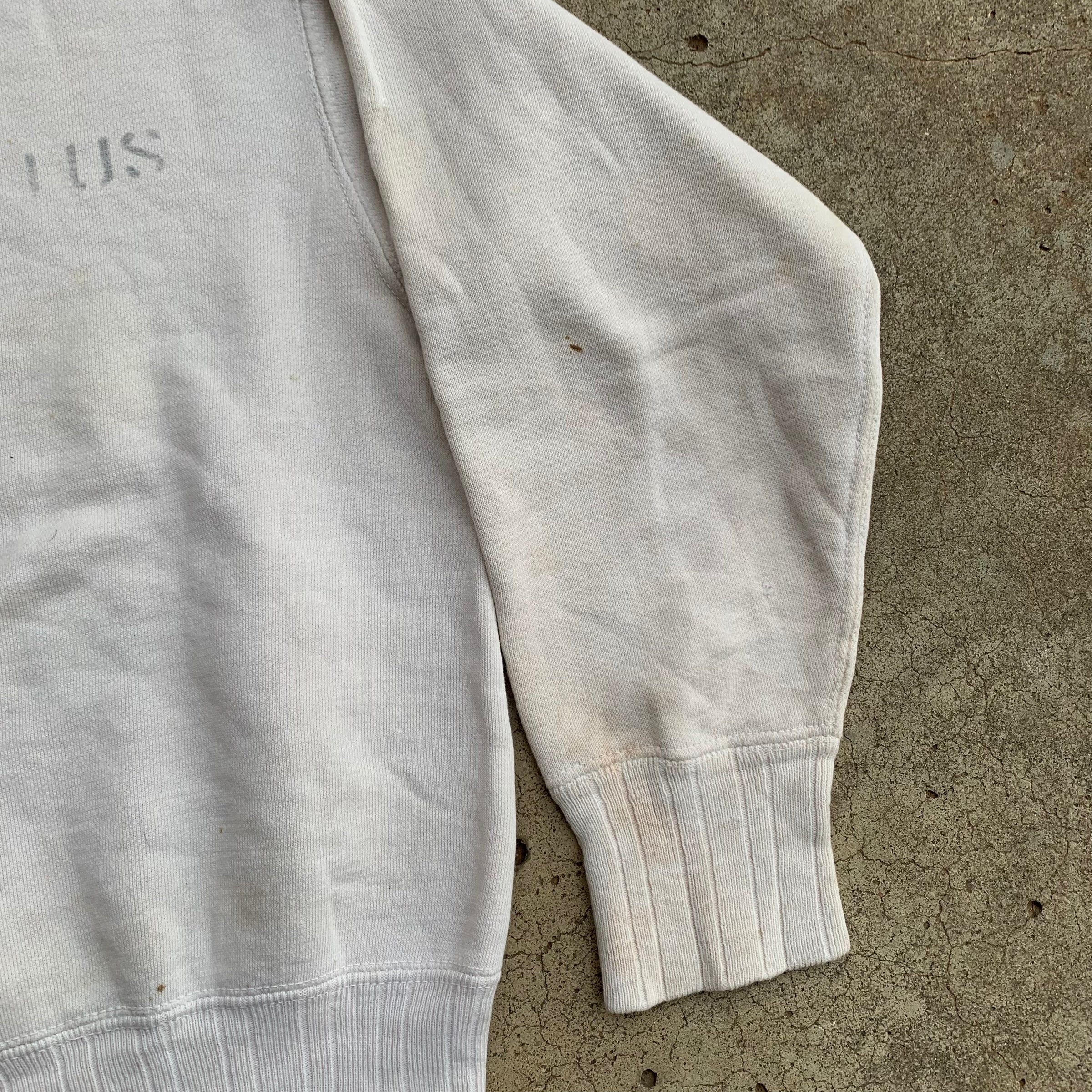 1940’s Thrashed WWII Stenciled Double V Sweatshirt Small